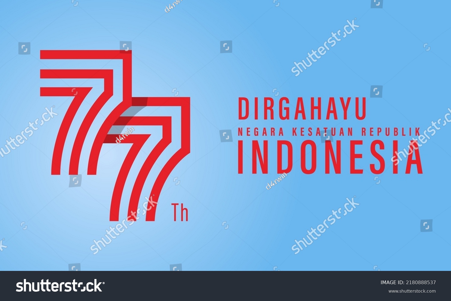 Translation Happy Independence Day Indonesia Vector Stock Vector ...