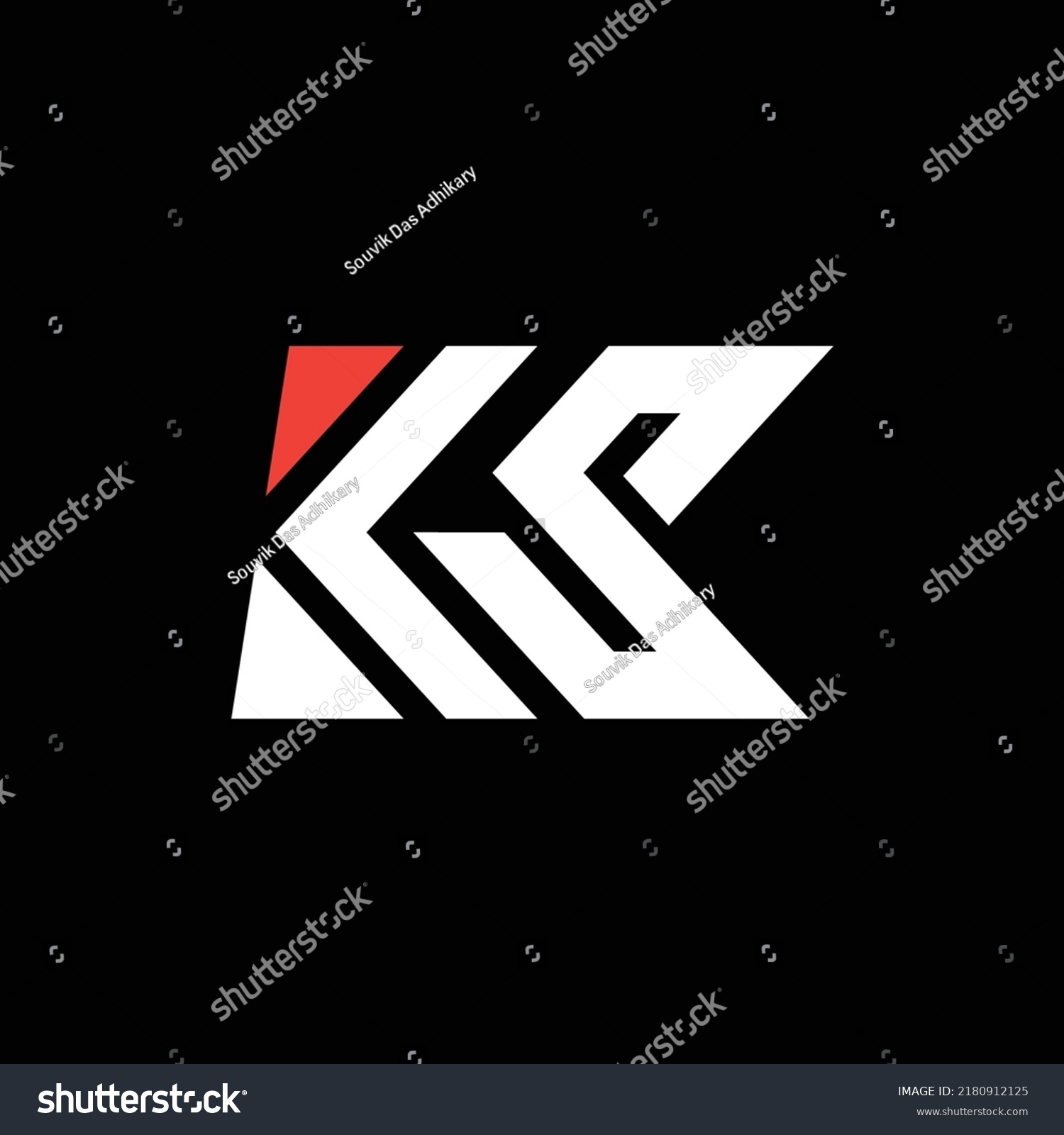 Creative Ks Monogram Logo Design Stock Vector (Royalty Free) 2180912125 ...