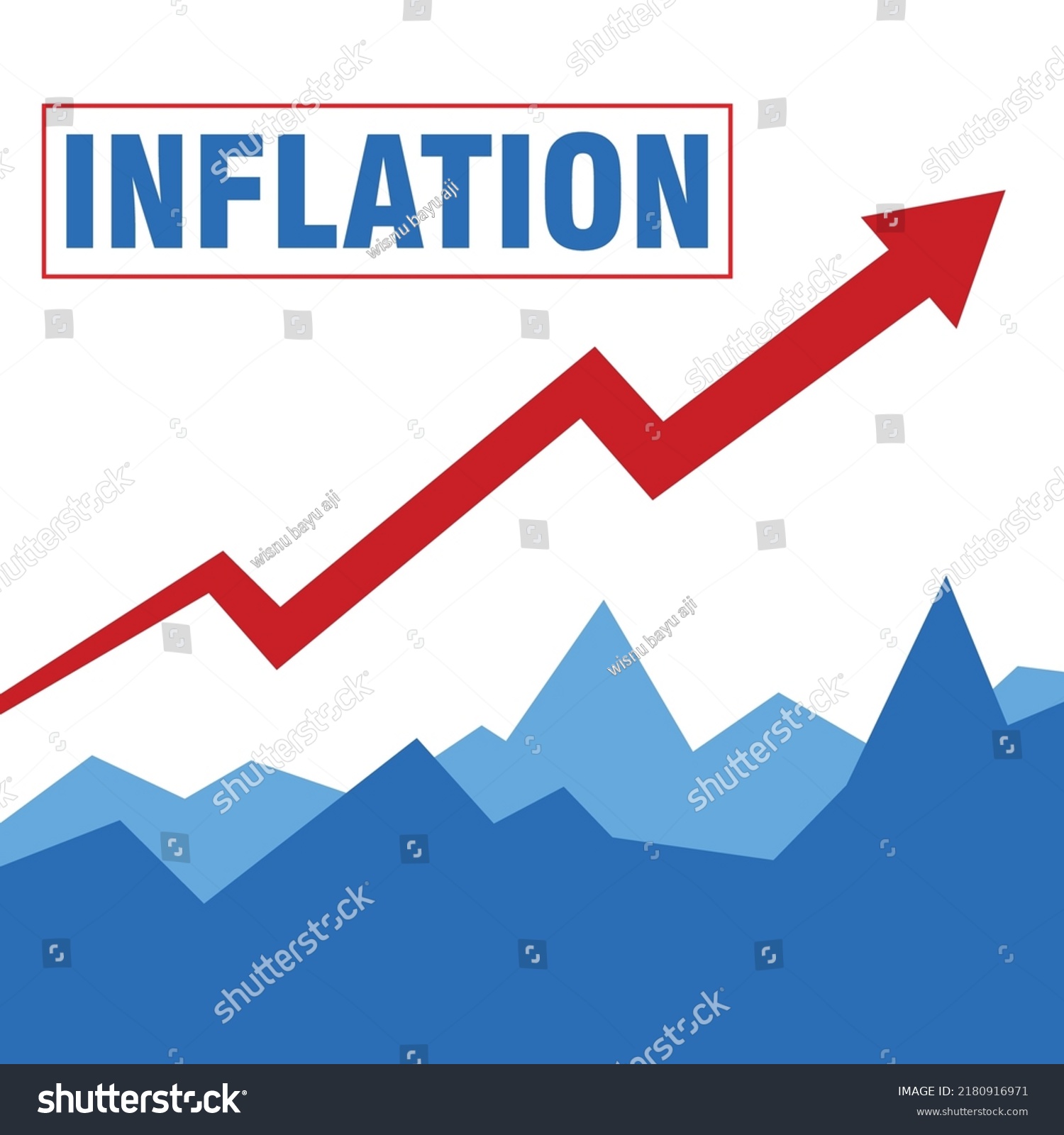 Inflation Chart Graph Illustration Vector Design Stock Vector (Royalty