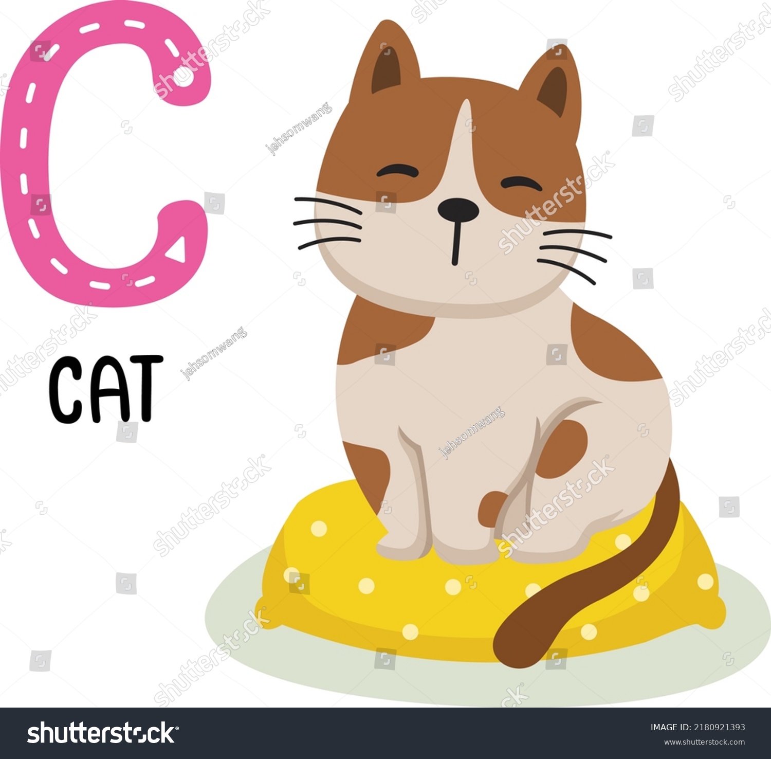 Illustration Isolated Animal Alphabet Letter Ccat Stock Vector (Royalty ...