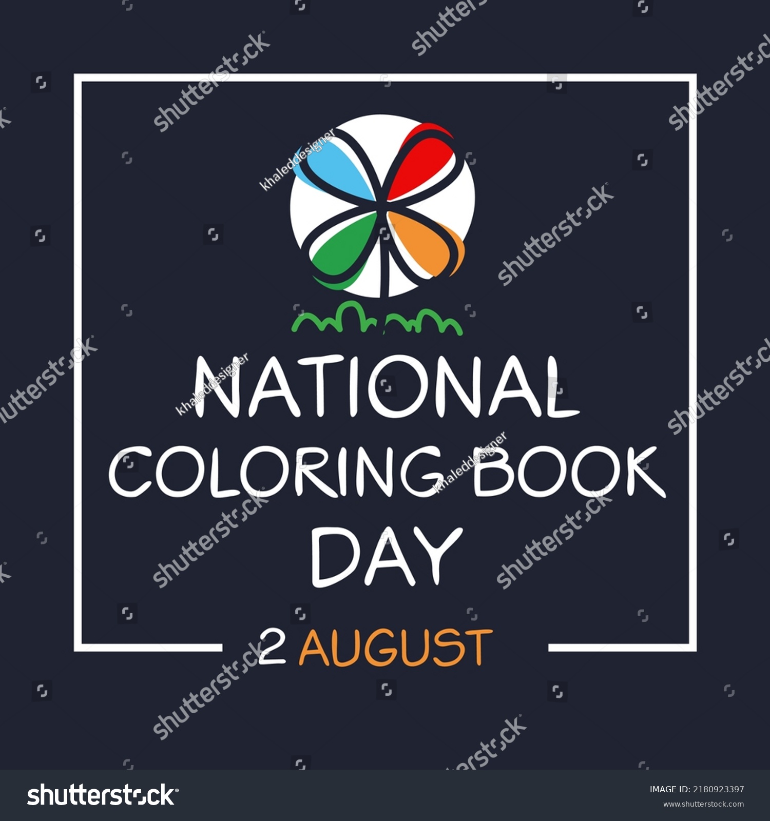 National Coloring Book Day Held On Stock Vector (Royalty Free