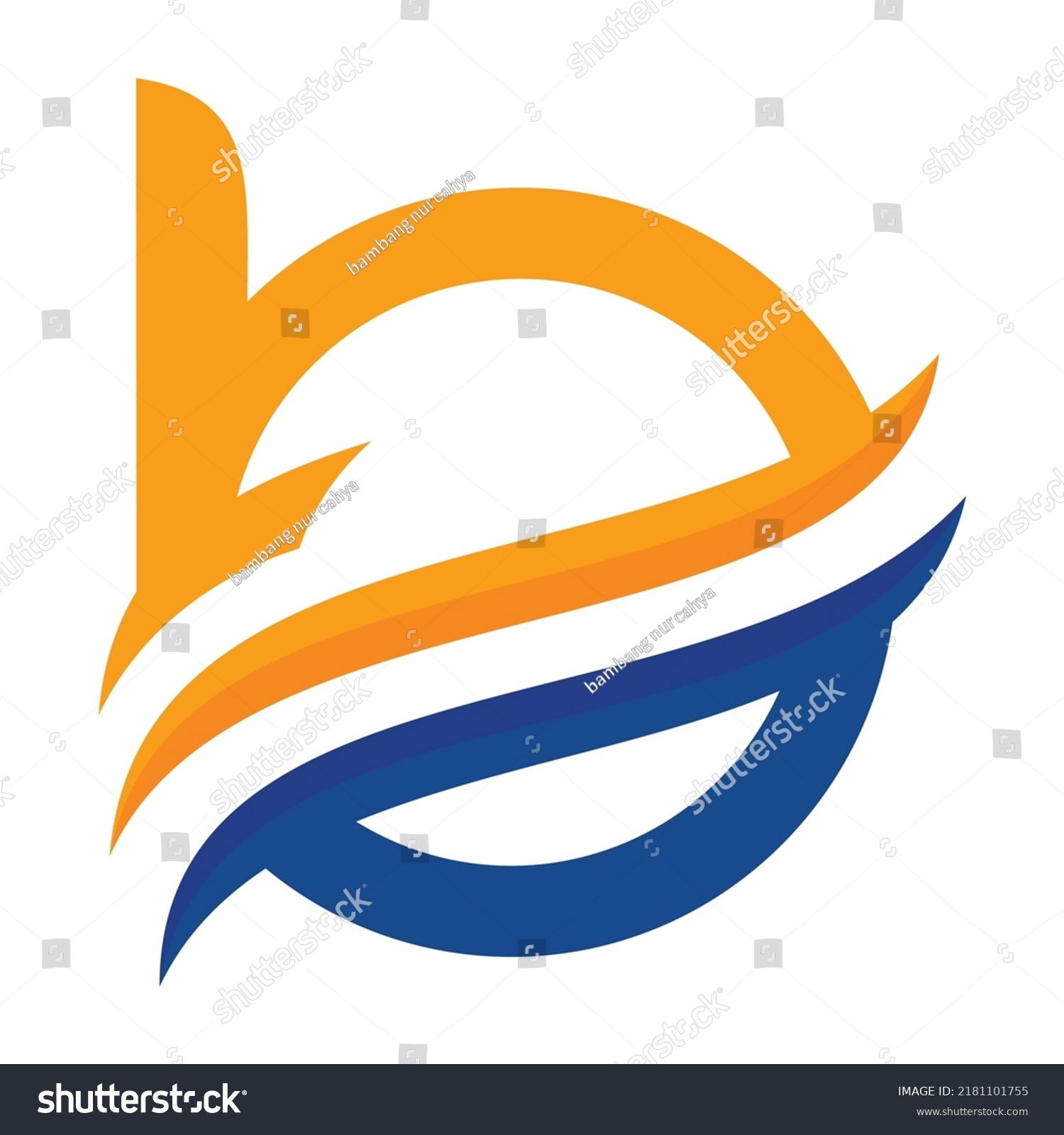 Icon Vector Letter B Wave Stock Vector (Royalty Free) 2181101755 ...