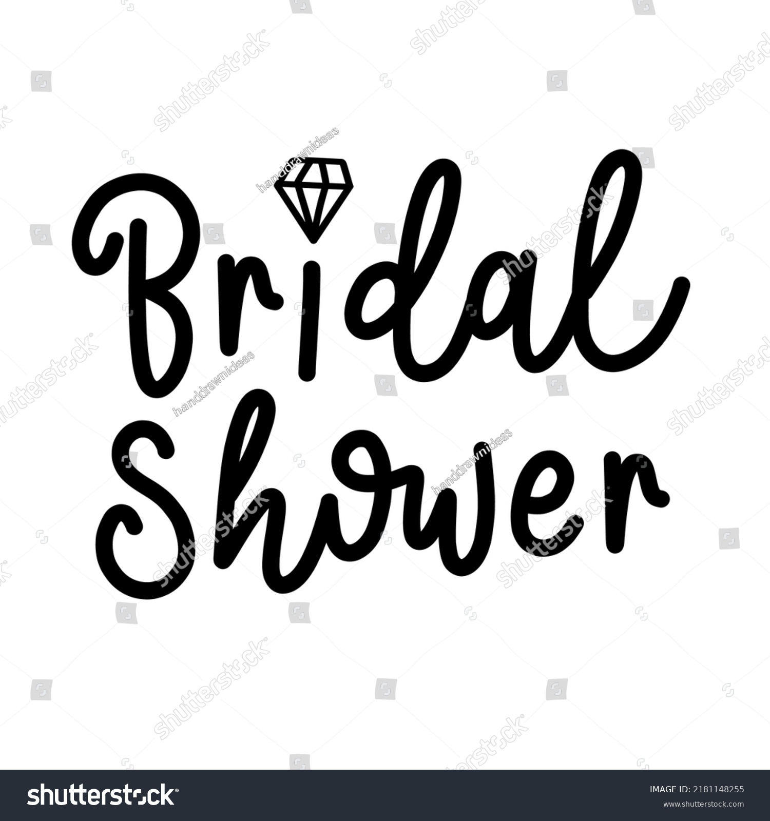 Bridal Shower Logo Diamond Stock Vector (Royalty Free) 2181148255 ...