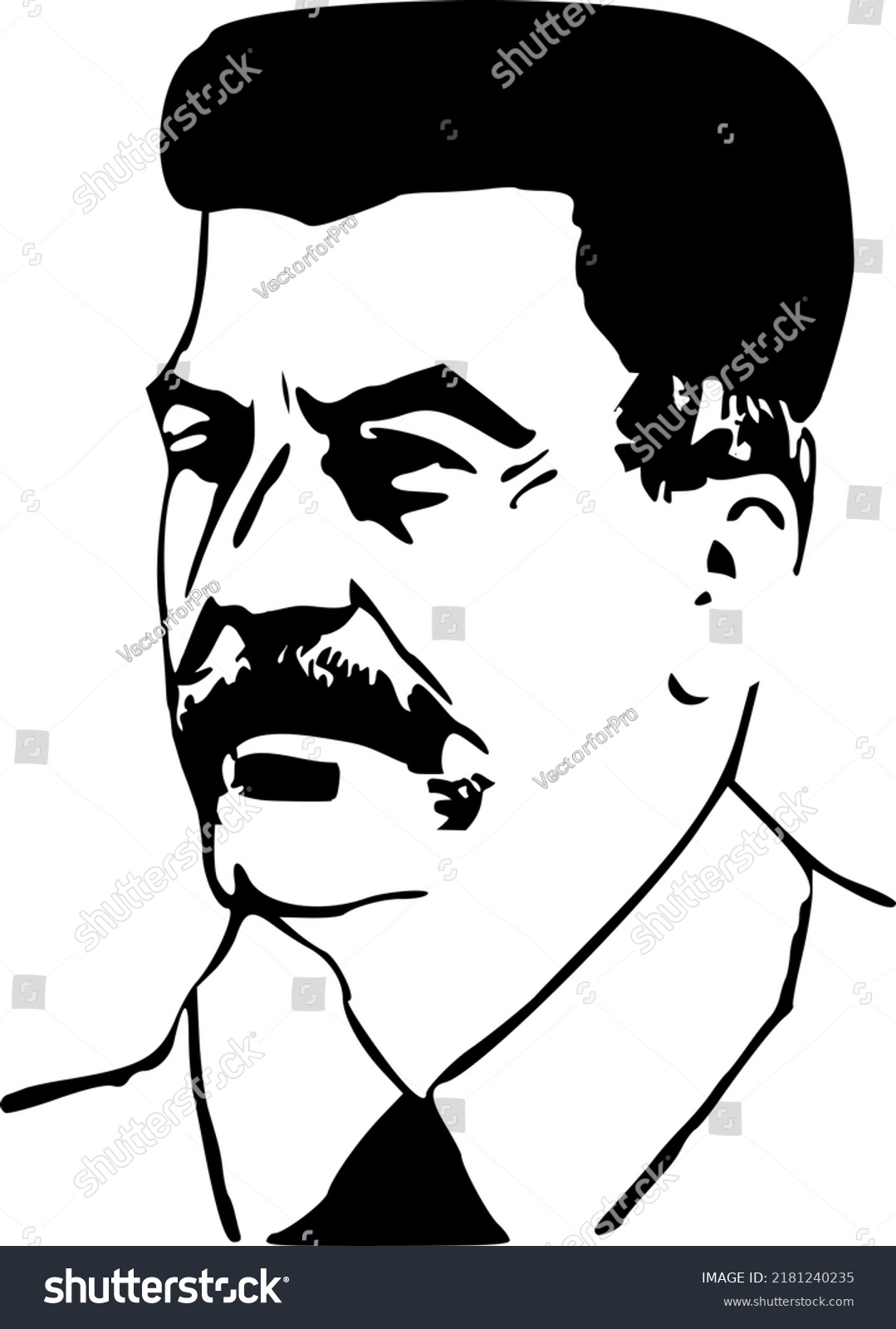 Vector Portrait Joseph Stalin Stock Vector (Royalty Free) 2181240235 ...