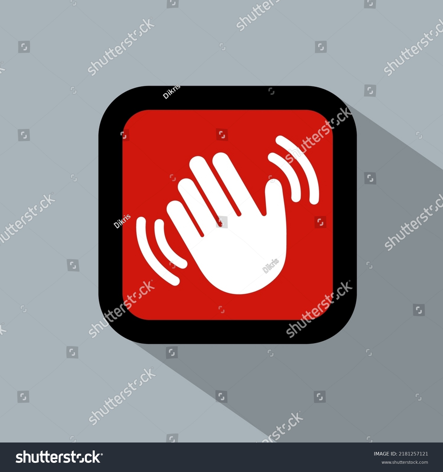 Hello Hi Goodbye Hand Symbol Hand Stock Vector Royalty Free