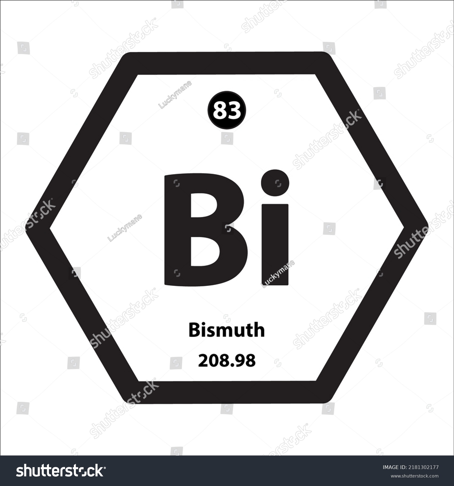 Icon Structure Bismuth Bi Chemical Element Stock Vector Royalty Free 2181302177 Shutterstock 2626