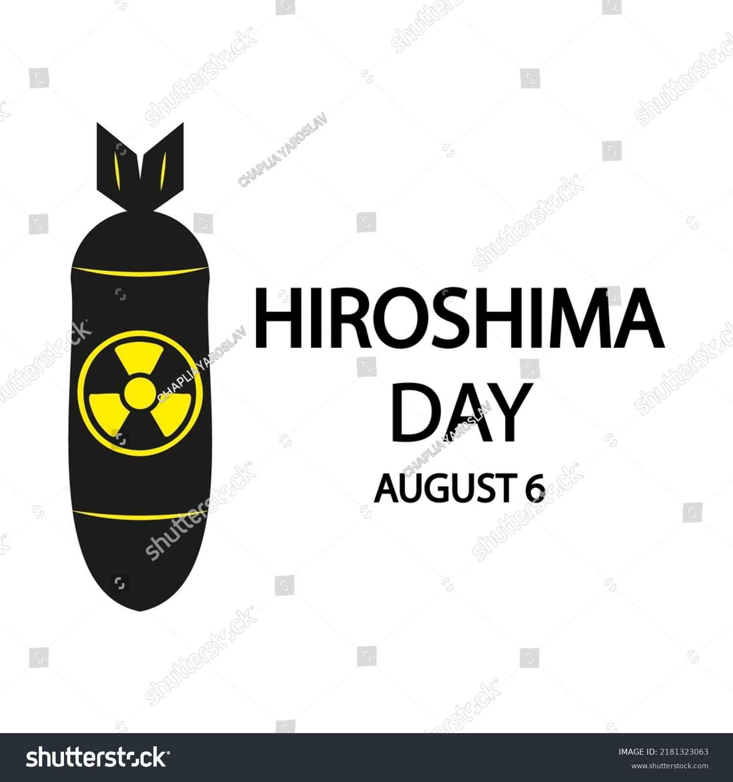 Hiroshima Day World Day Prohibition Nuclear Stock Vector (Royalty Free