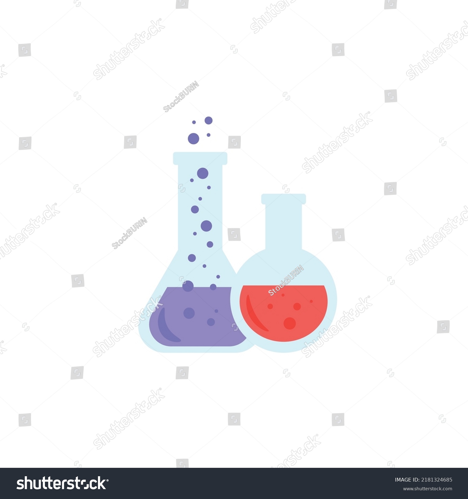 Lab Chemical Tubes Set Glass Beaker Stock Vector (Royalty Free ...