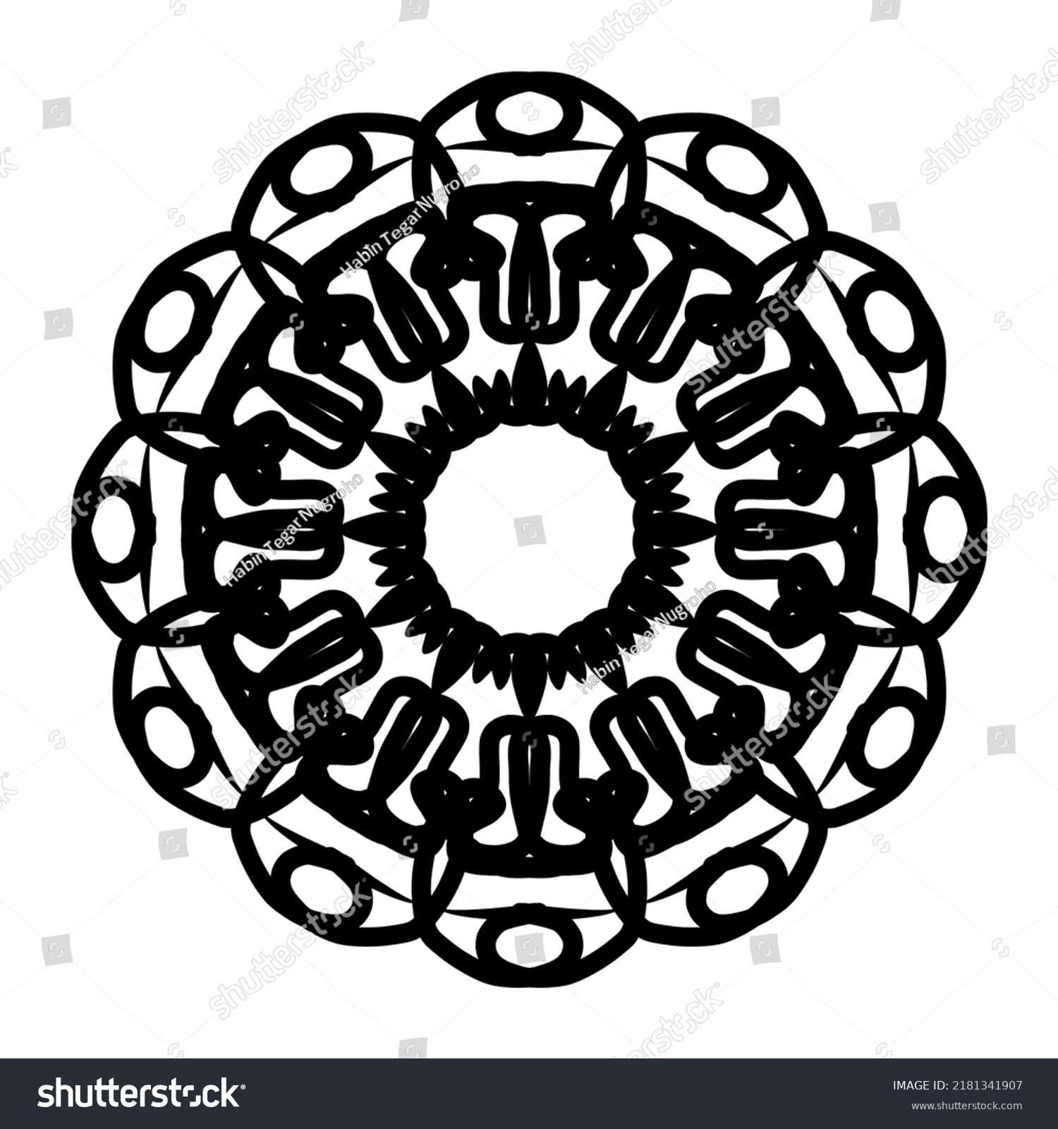 Mandala Art Illustration White Background Mandala Stock Illustration ...