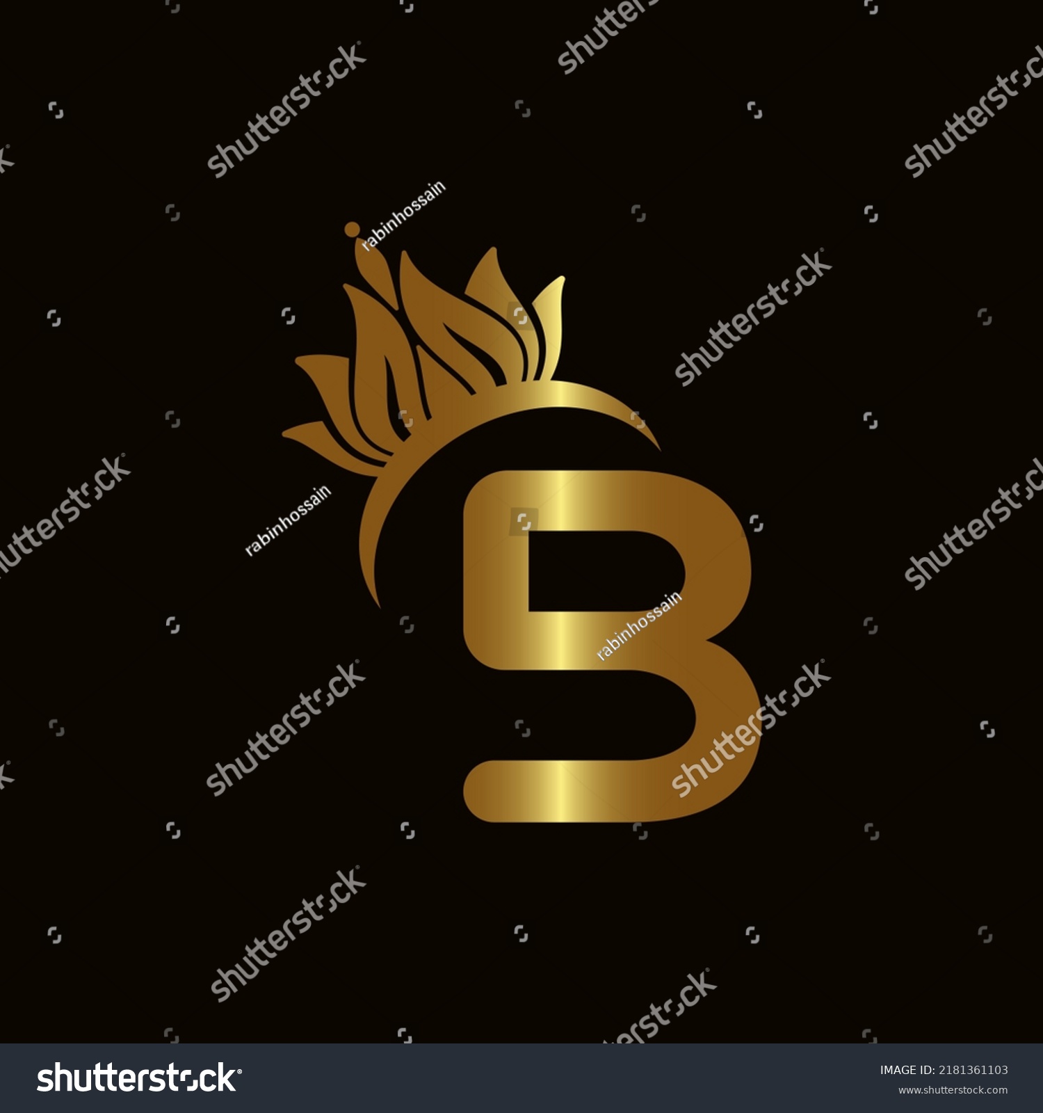 Letter B Crown Logo Crown Logo Stock Vector (Royalty Free) 2181361103 ...