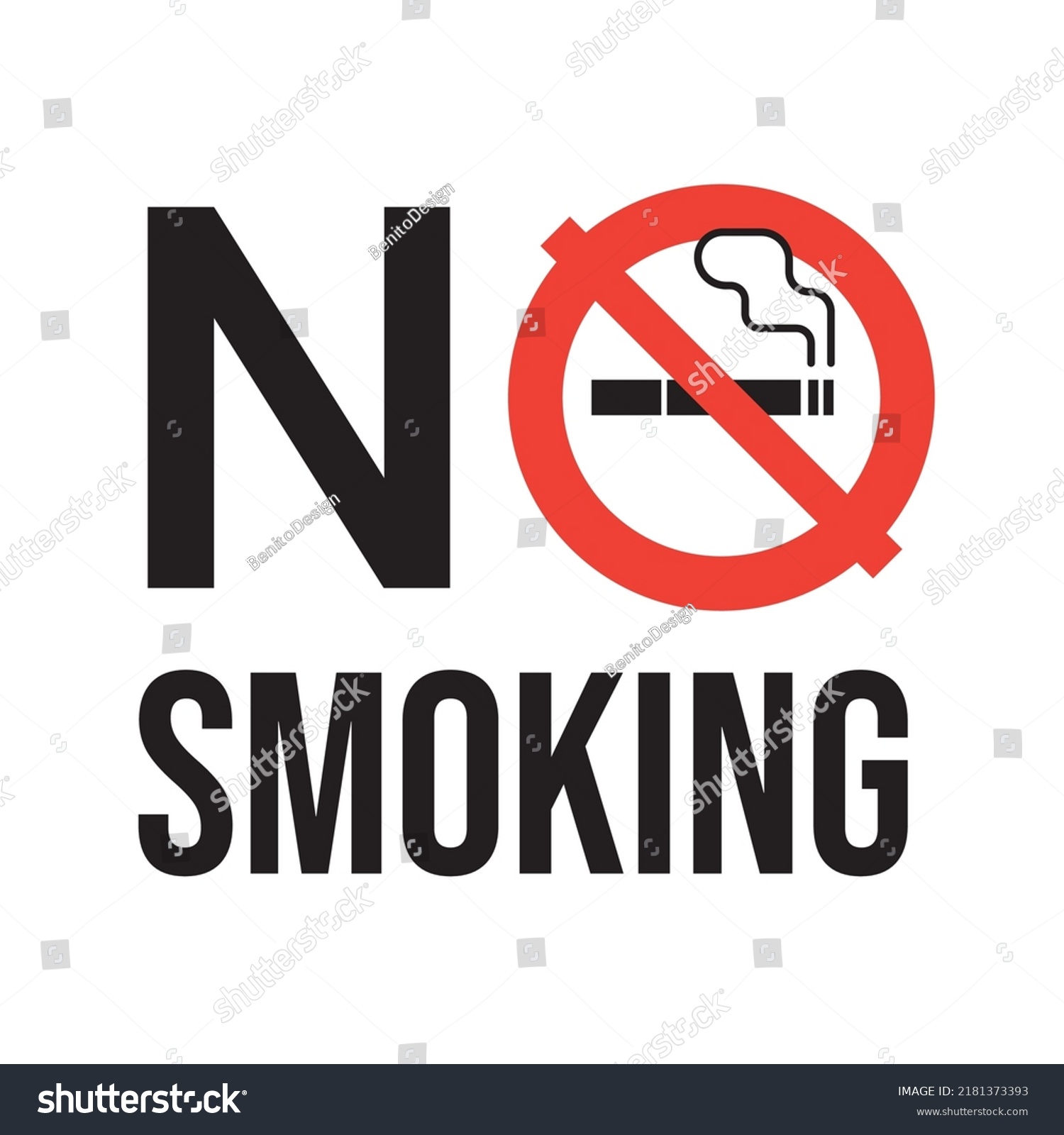 Do Not Smoke No Smoking Vector Stock Vector (Royalty Free) 2181373393 ...