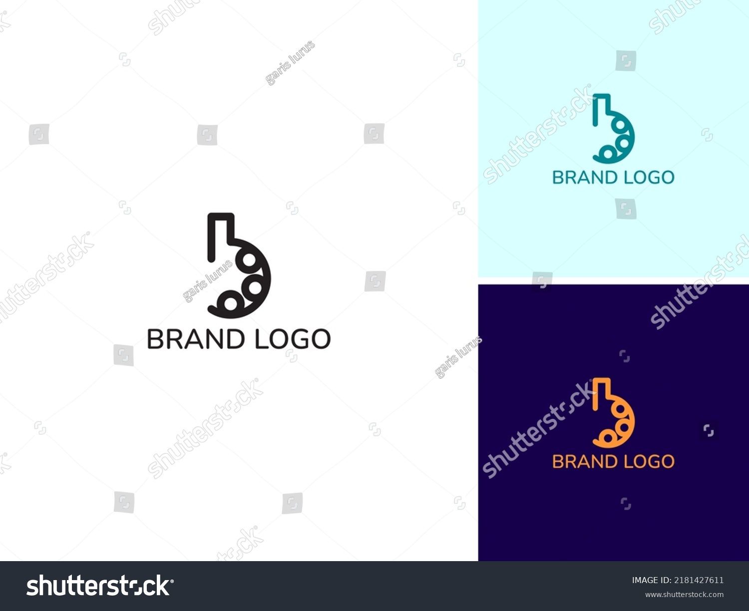 Illustration Letter B Simple Modern Logo Stock Vector (Royalty Free ...