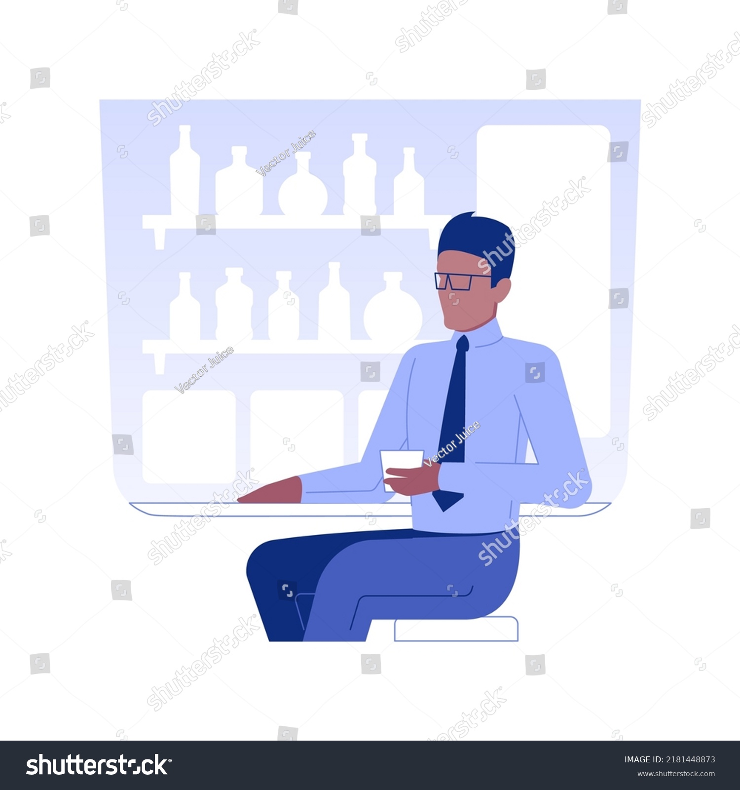 Hotel Lobby Bar Isolated Concept Vector Stock Vector (Royalty Free ...