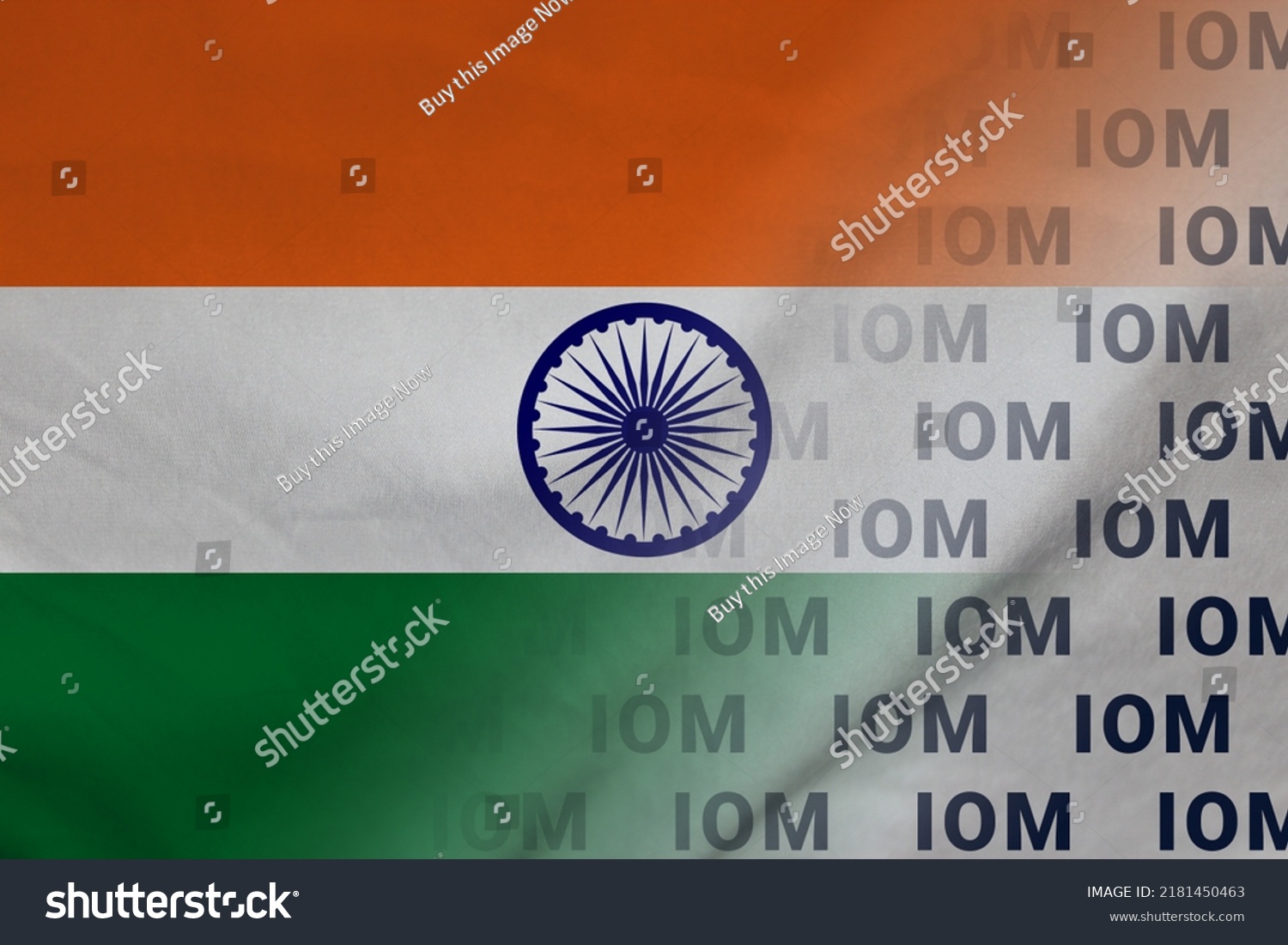 India Flag Iom Symbol Union Ind Stock Illustration 2181450463 ...