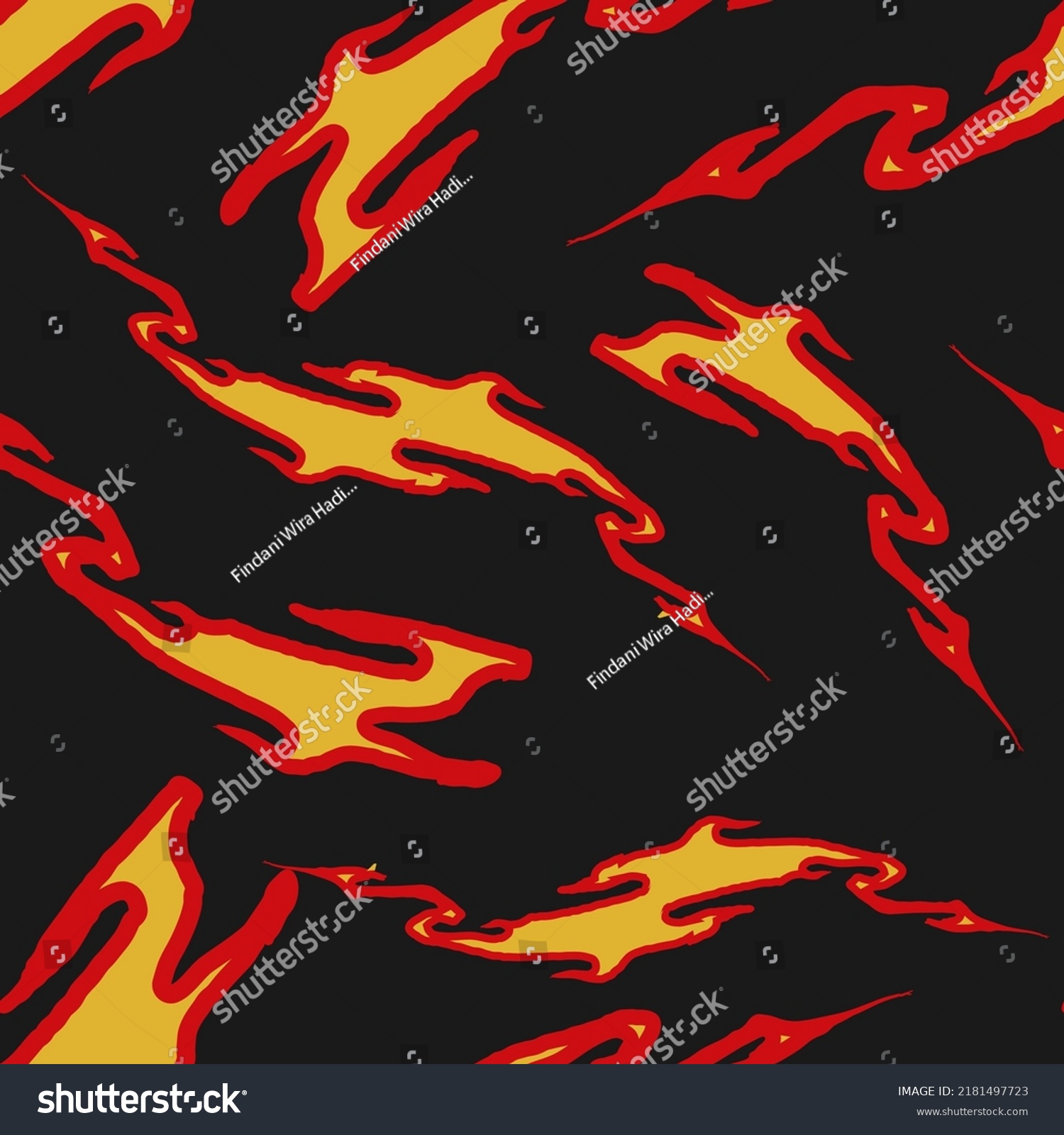 Red Fire Vector Cartoon Old School Stock Vector (Royalty Free ...