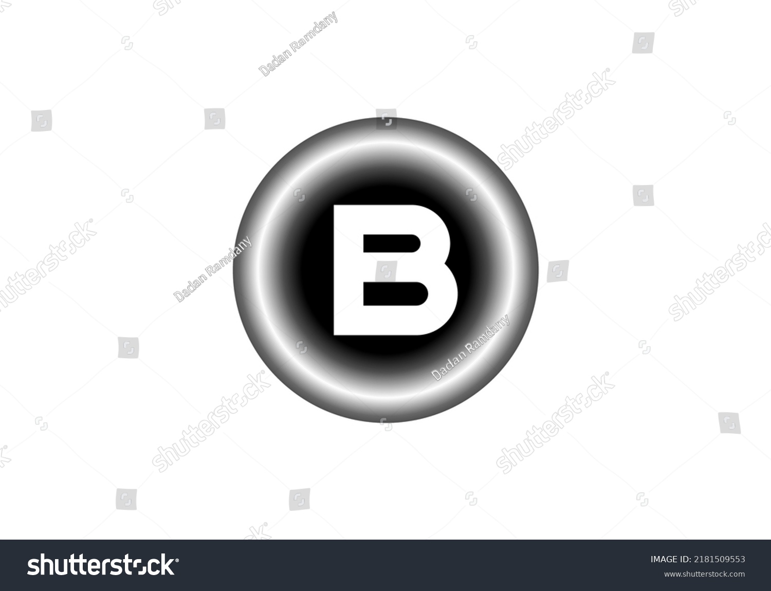 Initials Letter B Logo Circle Frame Stock Vector (Royalty Free ...