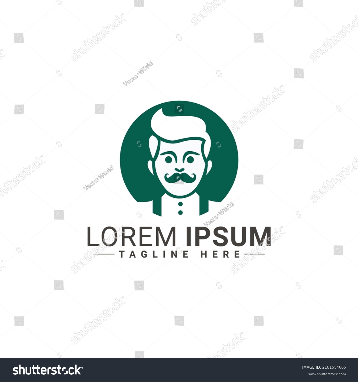 Man Face Logo Design Vector Illustration Stock Vector (Royalty Free ...