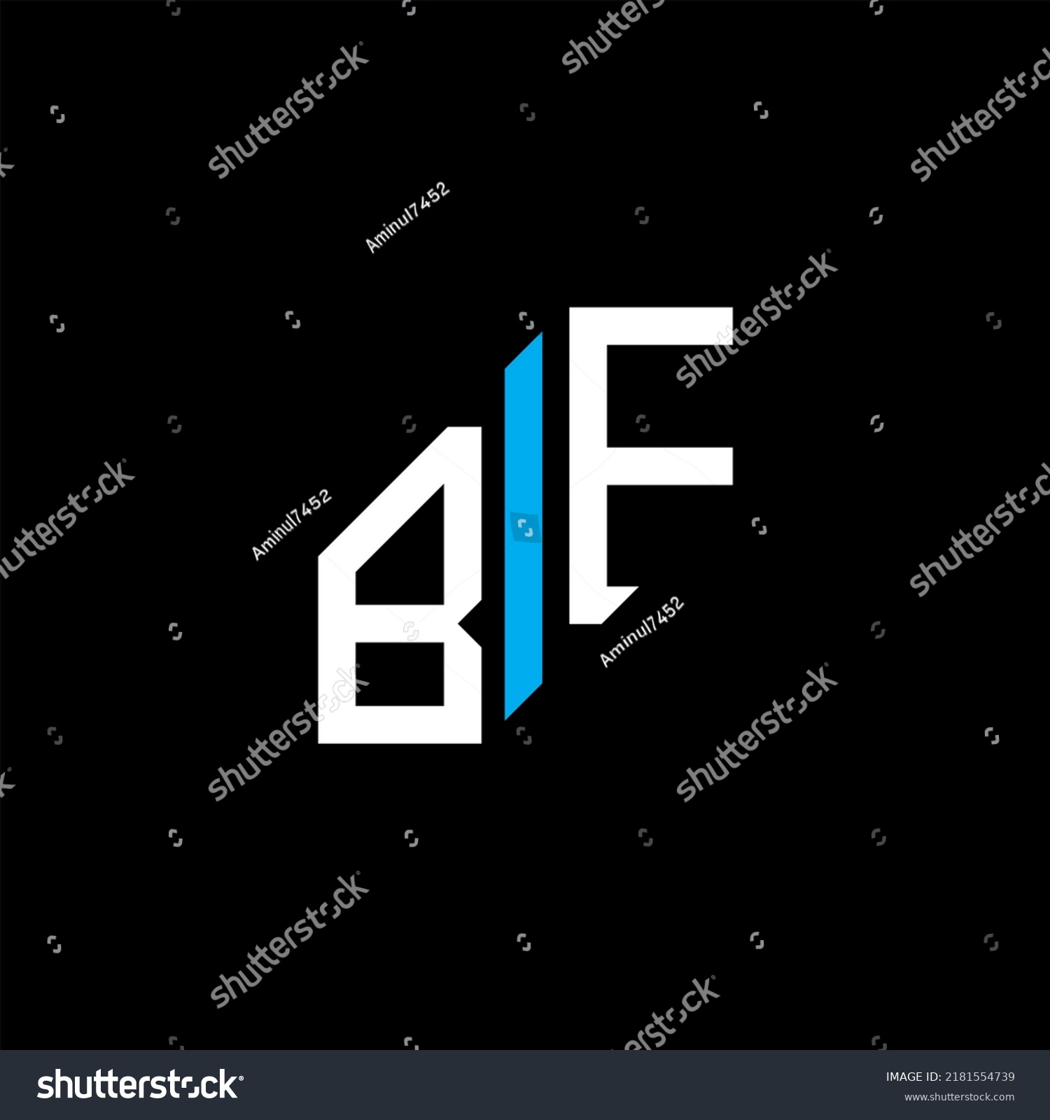 Bf Letter Logo Creative Design Vector Stock Vector Royalty Free 2181554739 Shutterstock 8670