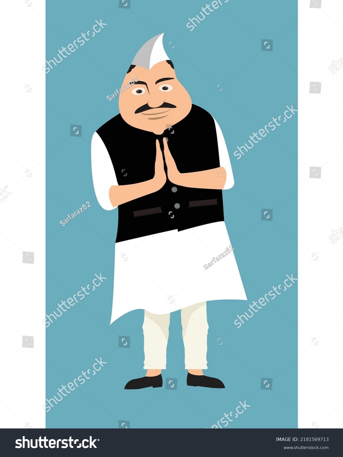 Indian Politician Request Voting Flat Vector Stock Vector (Royalty Free ...