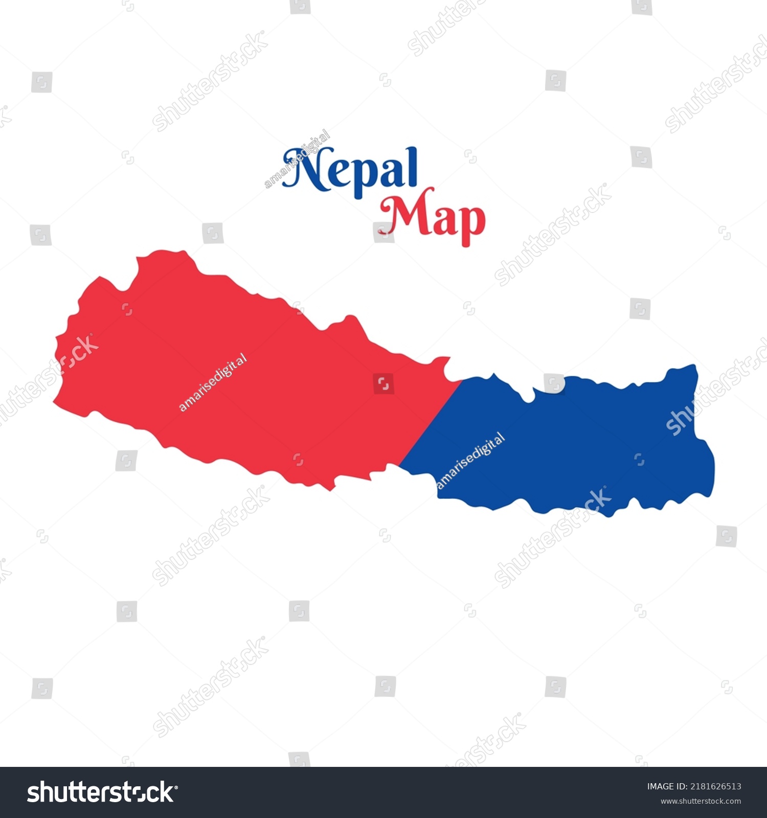 Vector Map Nepal Illustration Stock Vector (Royalty Free) 2181626513 ...