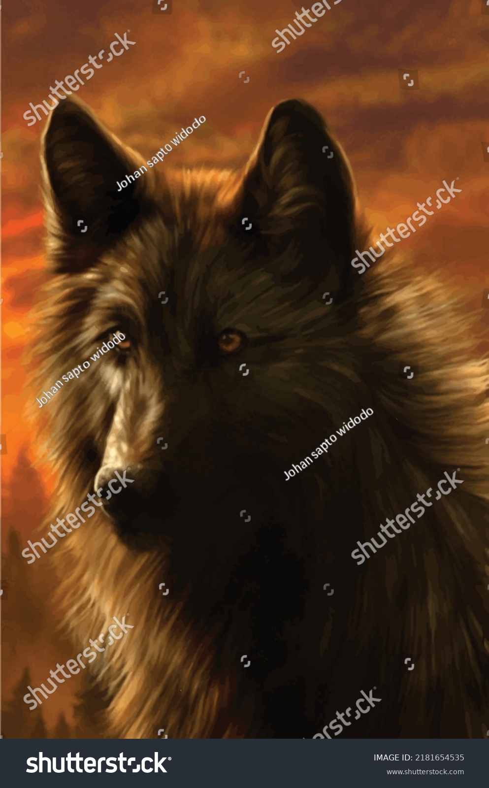 Lumajang July 16 2022 Liar Wolf Stock Vector (Royalty Free) 2181654535 ...