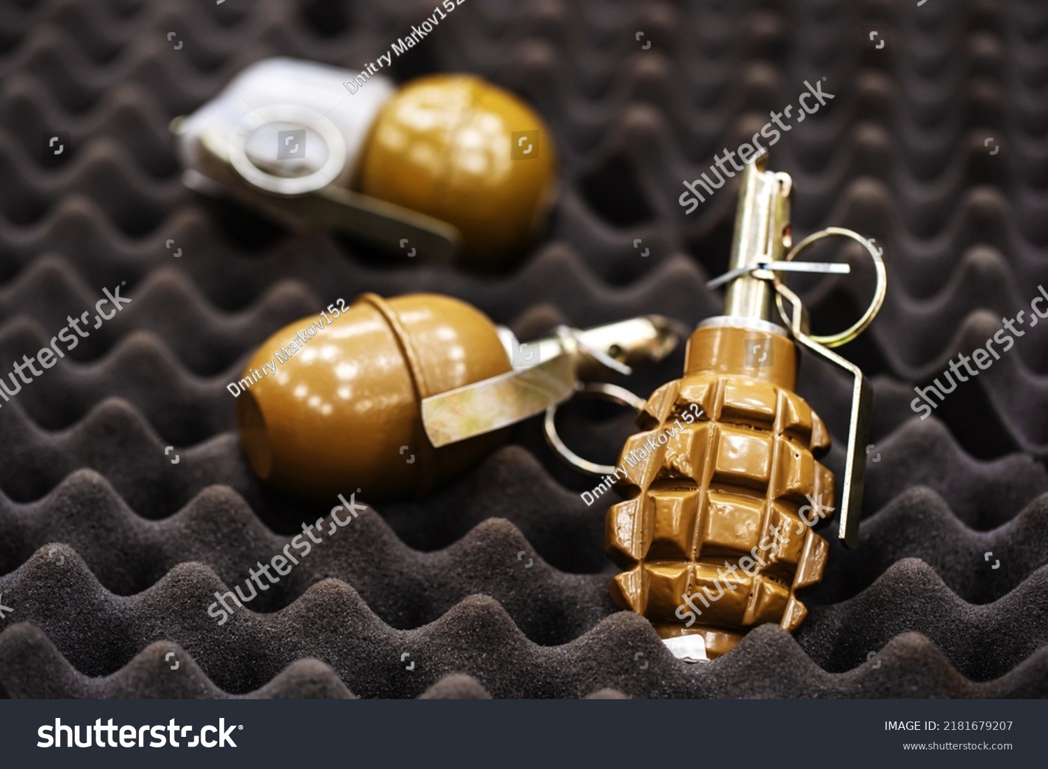 Training Grenades Various Types Types Located Stock Photo 2181679207 ...