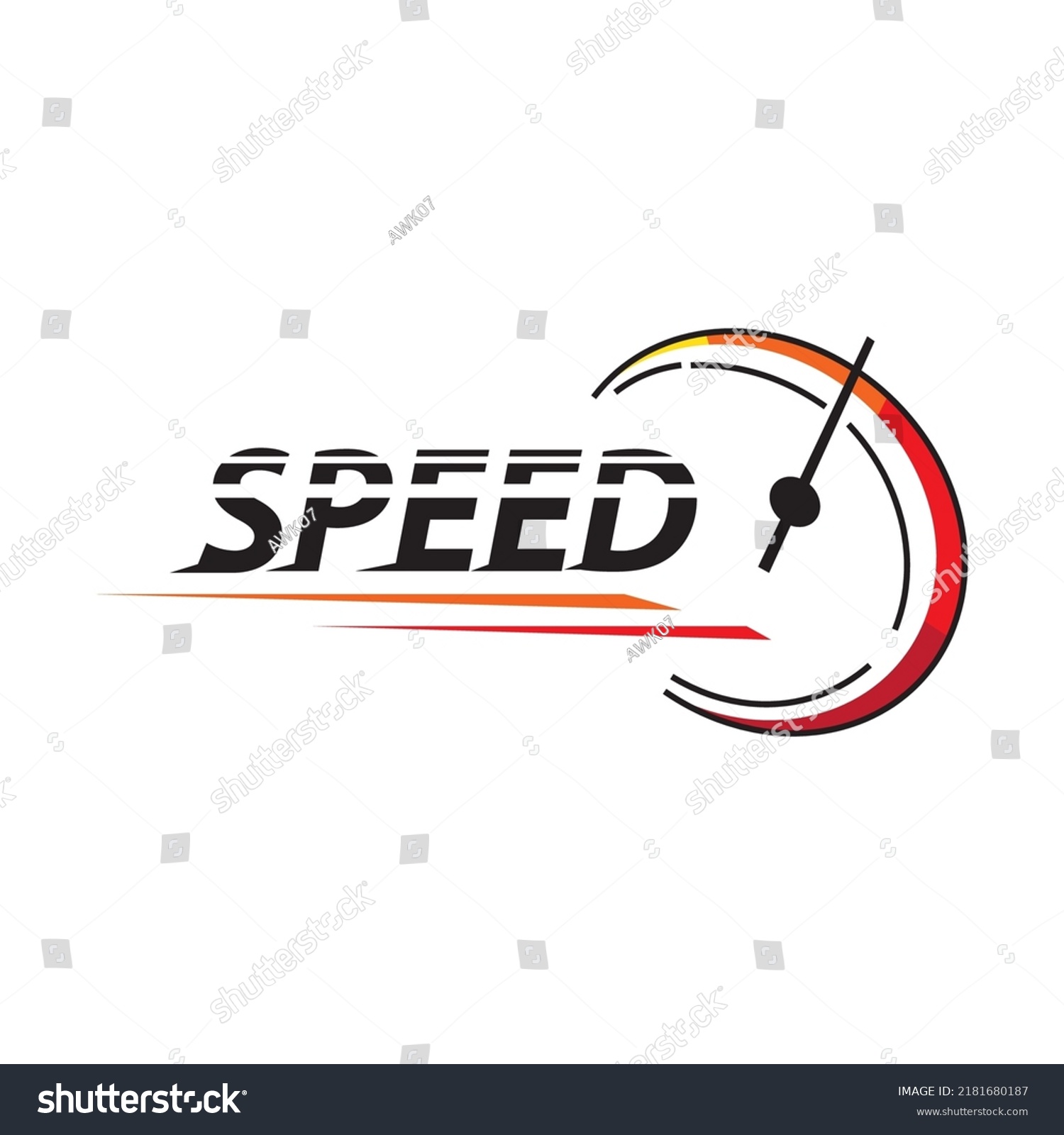 Speed Racing Logo Vector Flat Design Stock Vector (Royalty Free ...