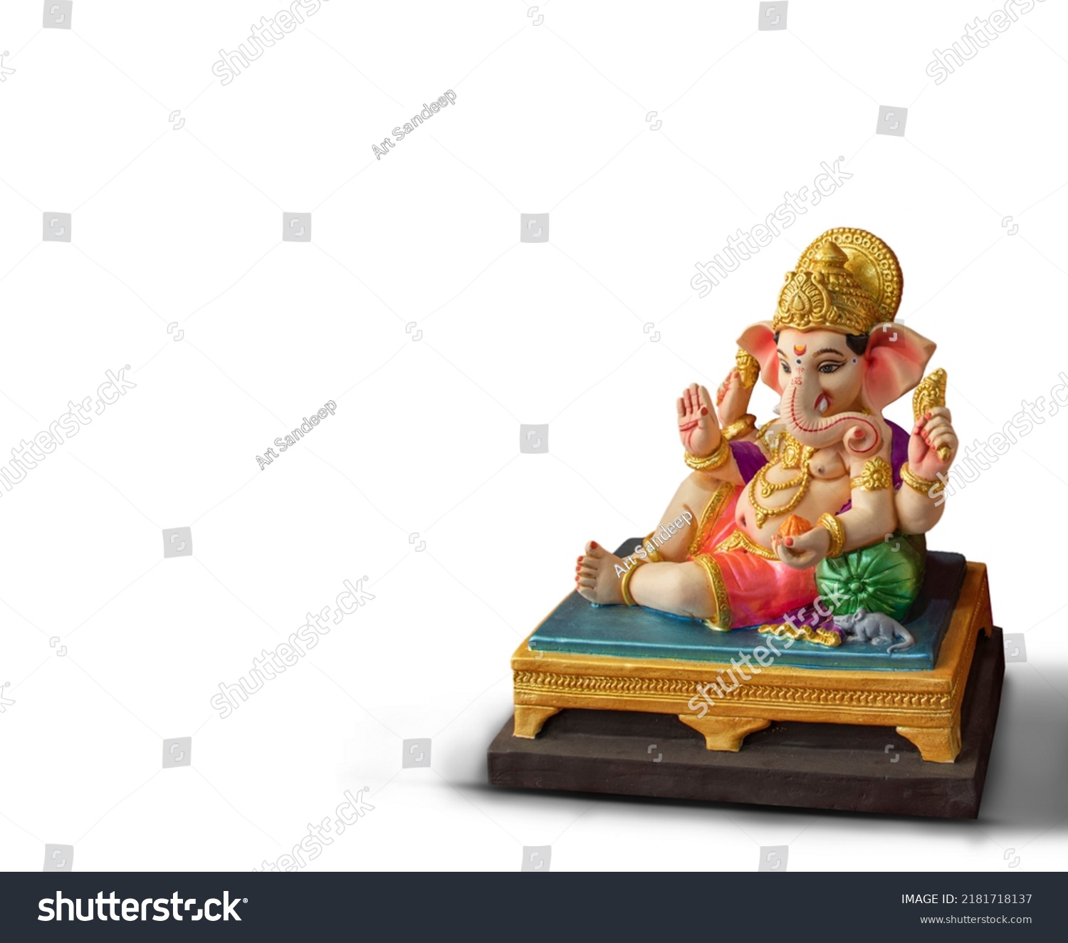 Lord Ganesha Ganesha Festival Lord Ganpati Stock Photo 2181718137 ...