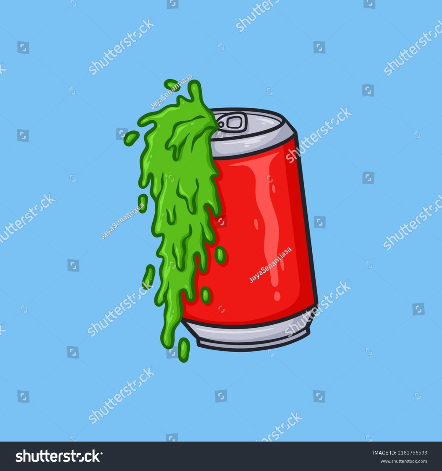 Zombie Soda Drink Cartoon Vector Illustration Stock Vector (Royalty ...