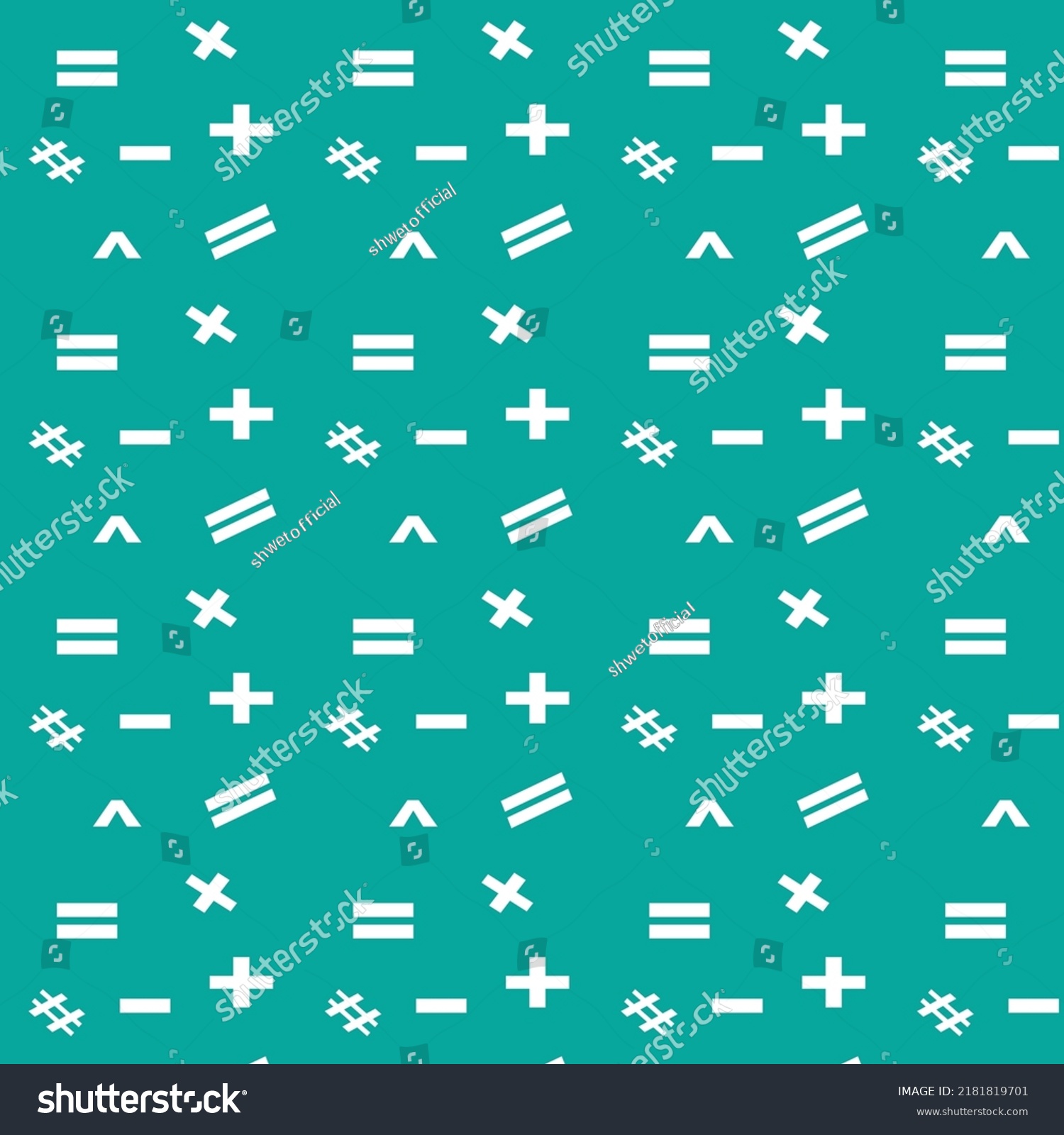 Seamless Mathematical Symbols Pattern Repeated Math Stock Vector ...