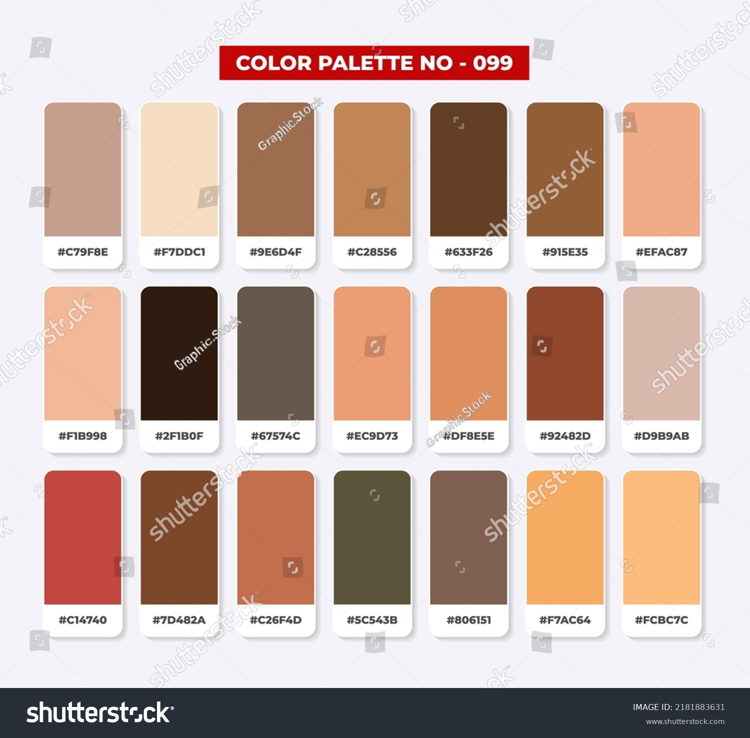 Mix Color Palette Rgb Hex Codes Stock Vector (Royalty Free) 2181883631 ...