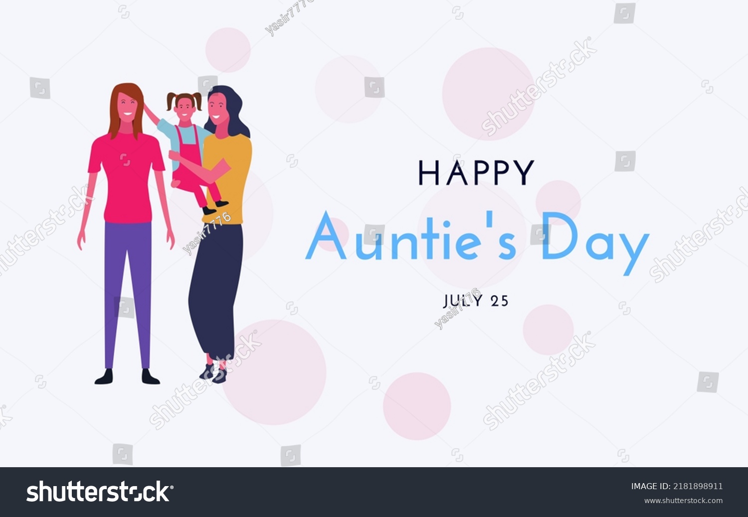 Happy Aunties Day On July 25 Stock Illustration 2181898911 Shutterstock