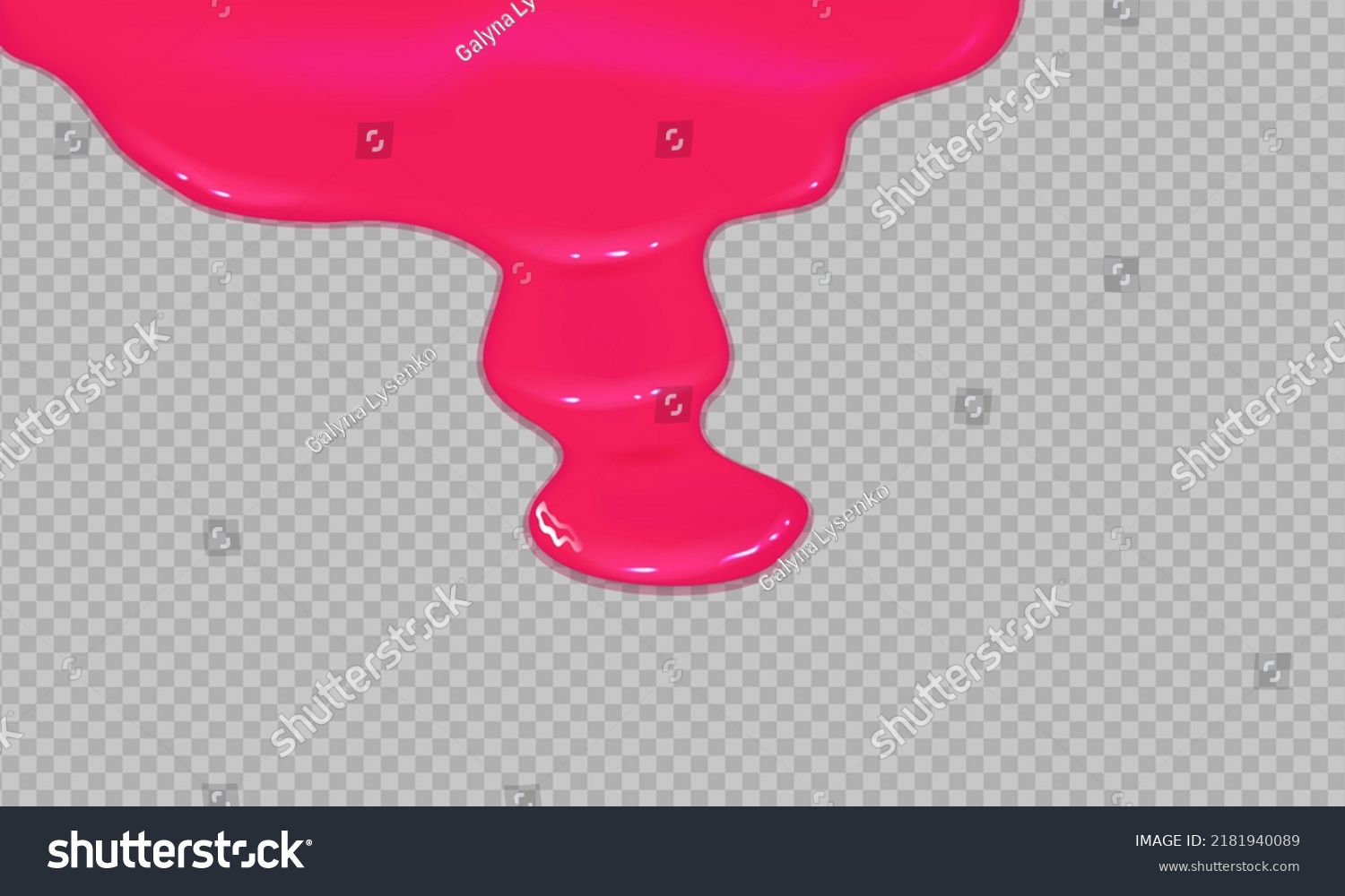 Flowing Realistic Pink Sweet Melting Icing Stock Vector Royalty Free 2181940089 Shutterstock 2045