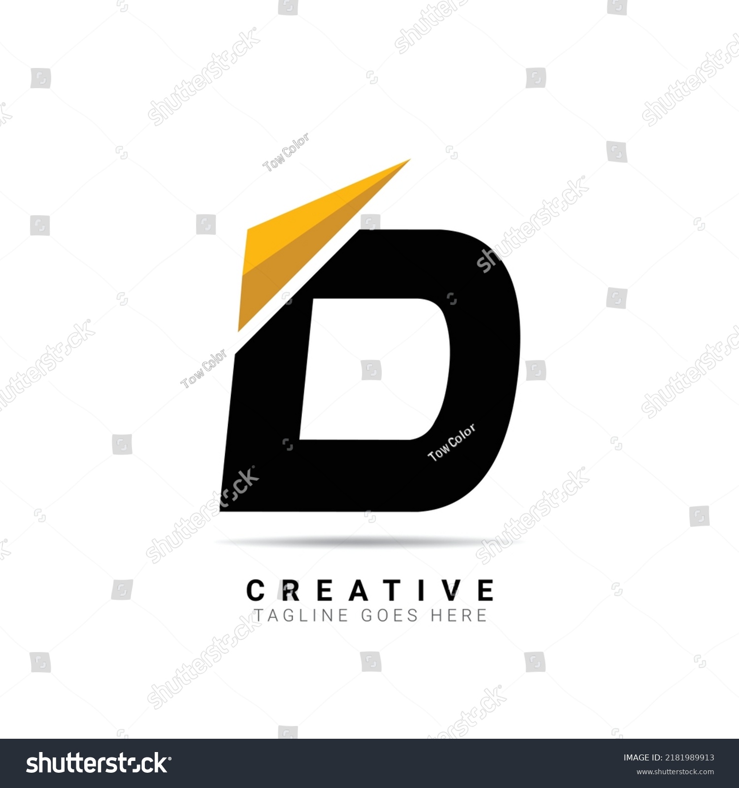 D Letter Logo Design Paper Airplane Stock Vector (Royalty Free ...