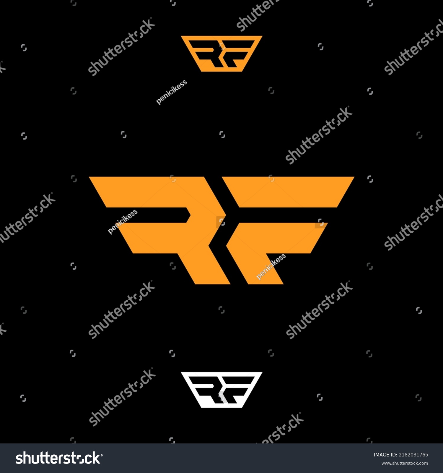 Rf Letter Modern Initial Logo Template Stock Vector (Royalty Free ...