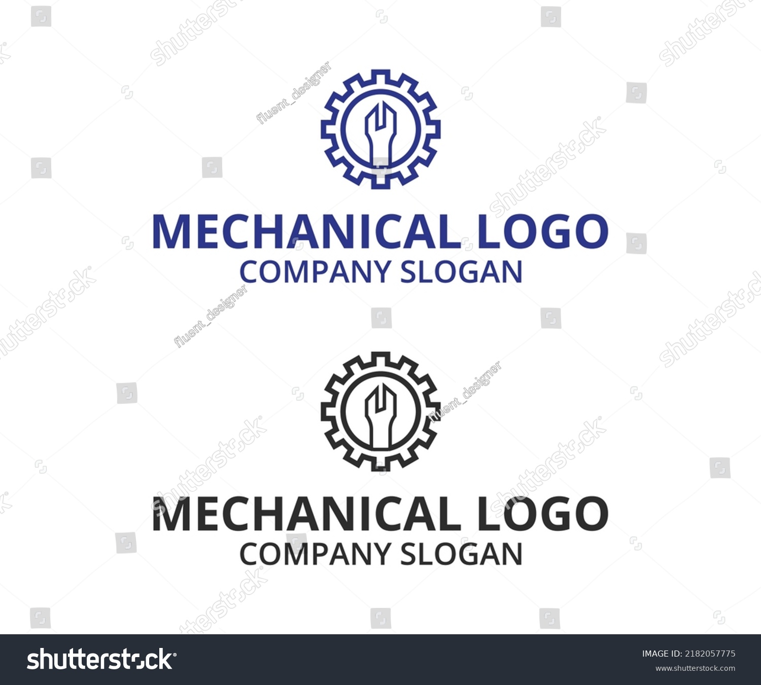 Mechanical Logo Design Business Stock Vector (Royalty Free) 2182057775