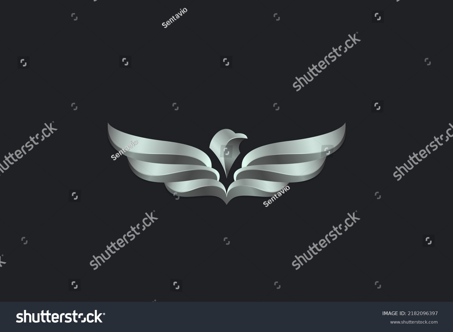 Eagle Logo Wings Metal Design Vector Stock Vector (Royalty Free ...