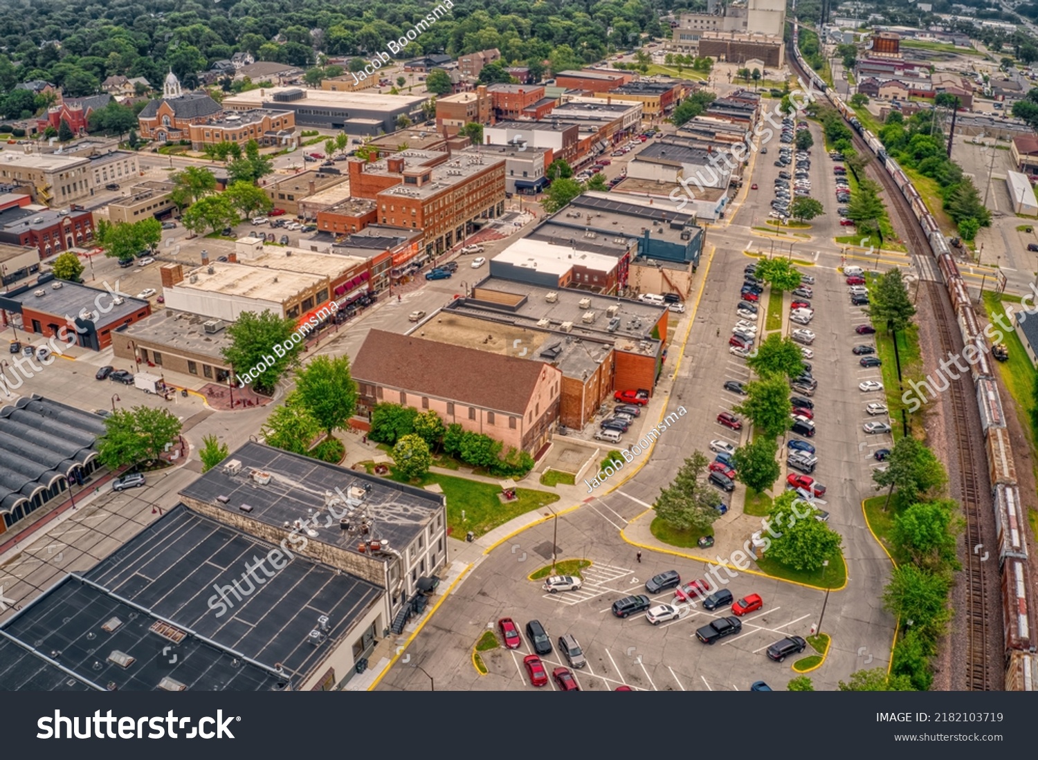 Aerial View Downtown Ames Iowa During Stock Photo 2182103719 | Shutterstock