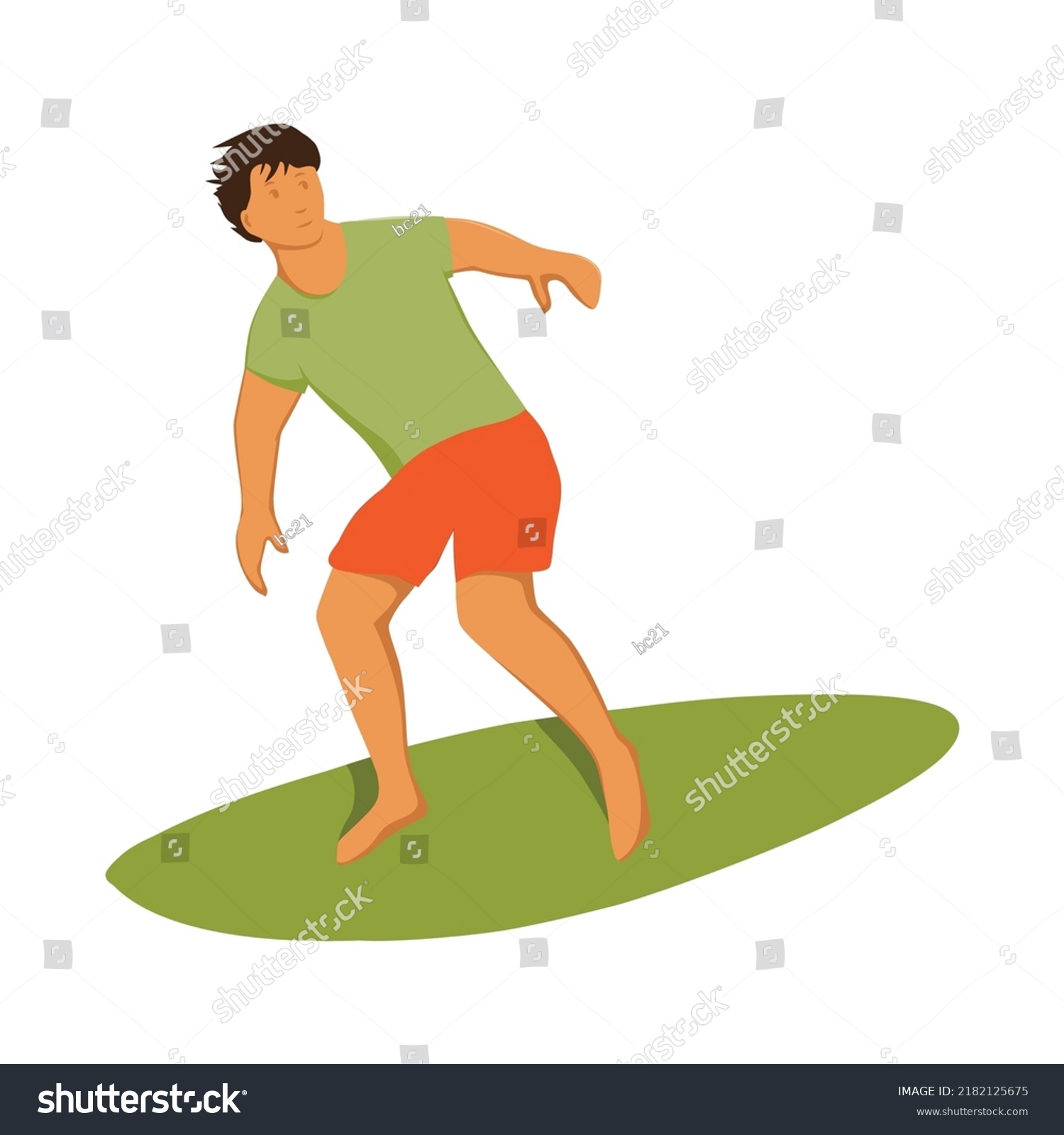 Surfing Man Vector Graphic Design Element Stock Vector (Royalty Free ...