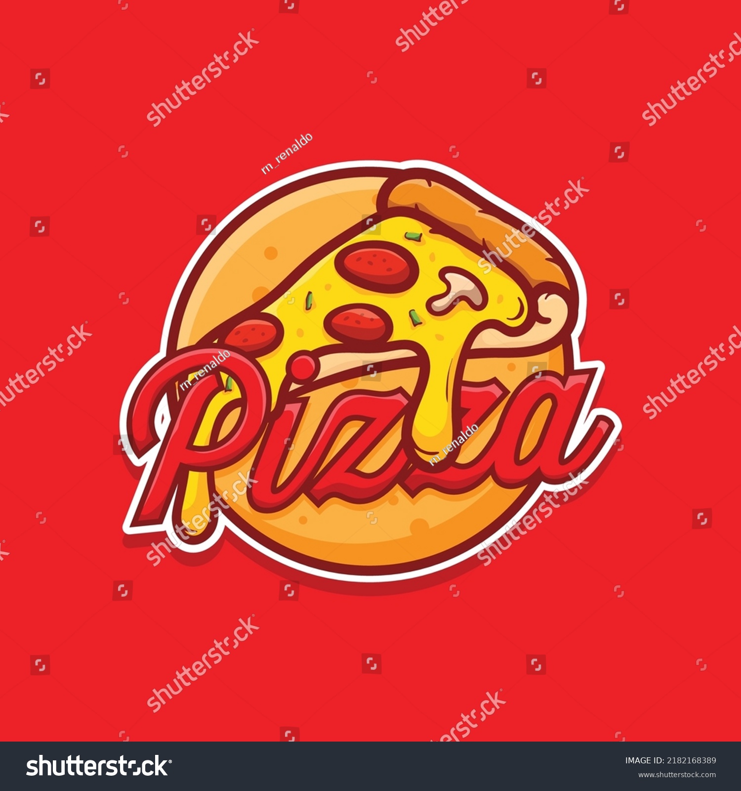 Pizza Cafe Logo Pizza Icon Illustration Stock Vector (Royalty Free ...