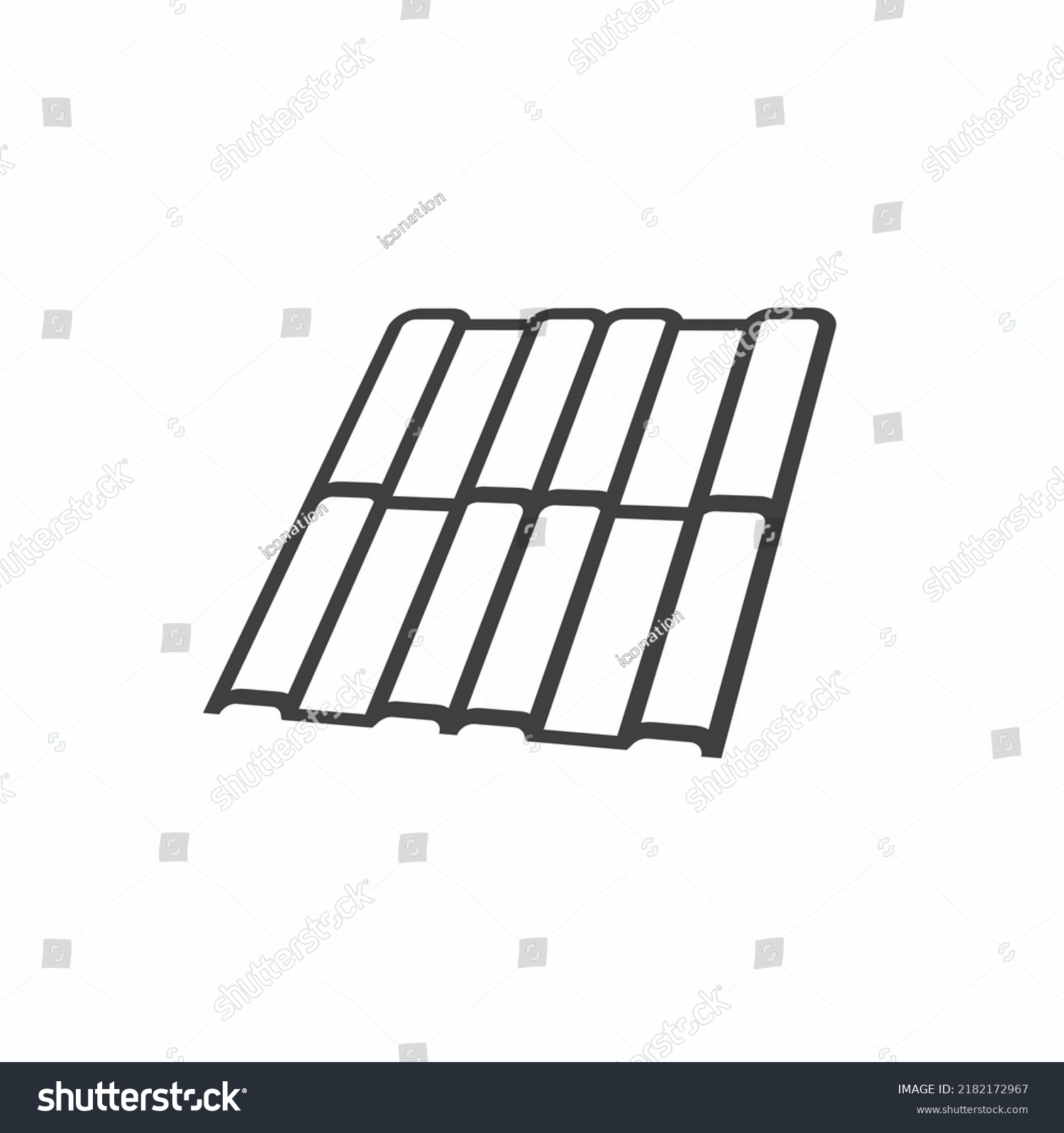 Illustration Roof Tile Vector Art Stock Vector (Royalty Free ...