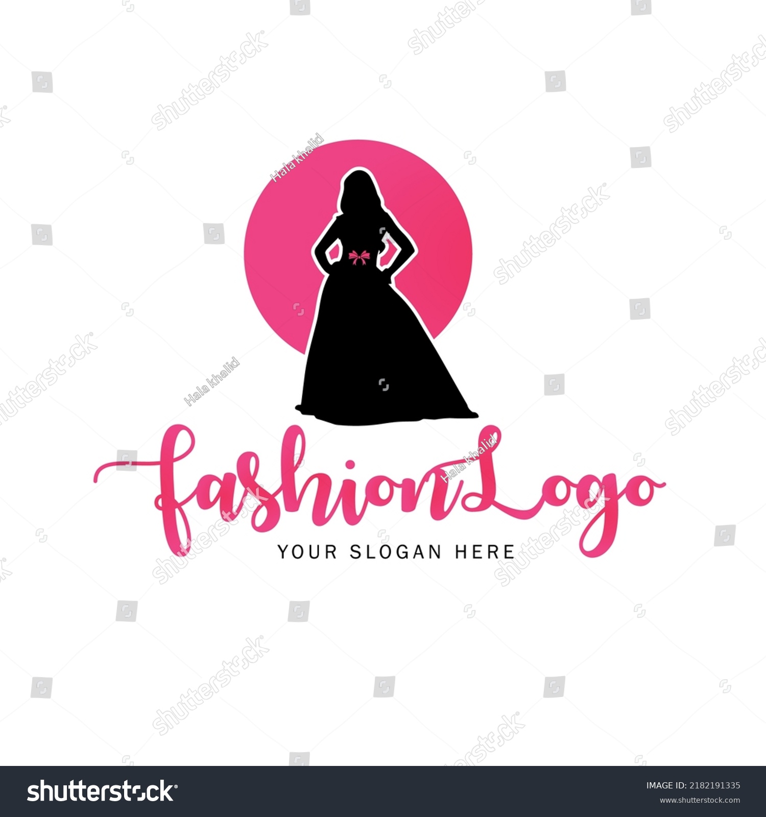 Fashion Luxury Glamour Elegant Woman Silhouette Stock Vector (Royalty ...