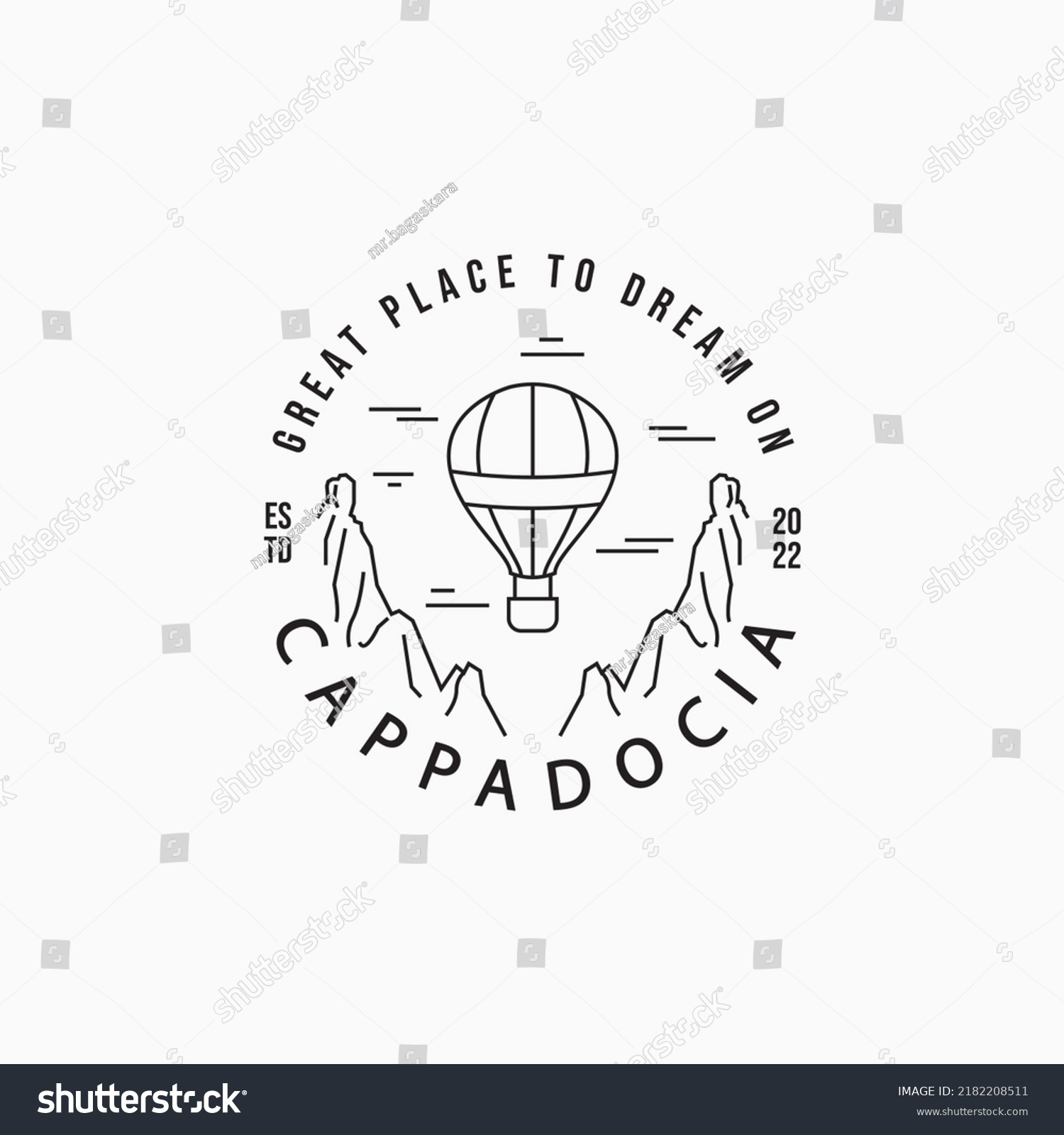 Cappadocia Air Balloon Festival Logo Concept Stock Vector (Royalty Free ...