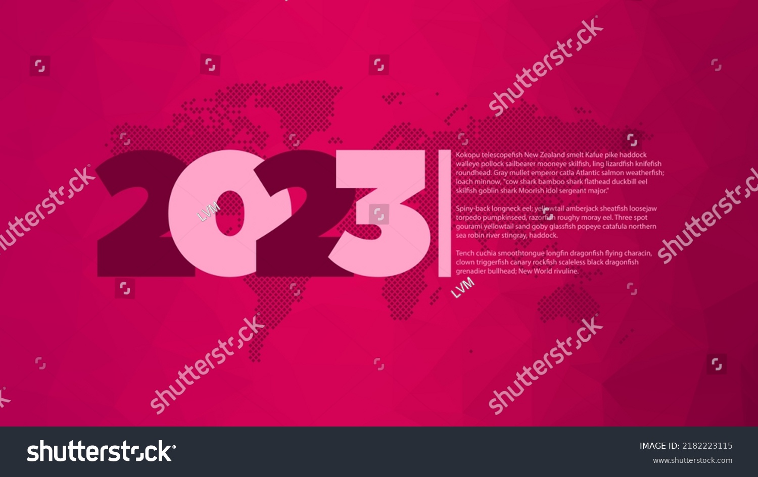 Stock Vector  Year Vector Icon World Map Symbol With Sample Text Pink Low Poly Background Element For 2182223115 