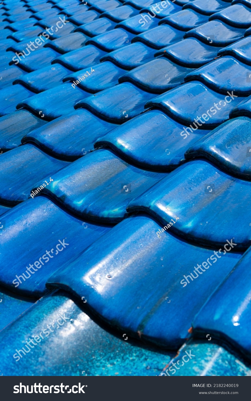 Blue Roof Tiles Backgrounds Stock Photo 2182240019 | Shutterstock