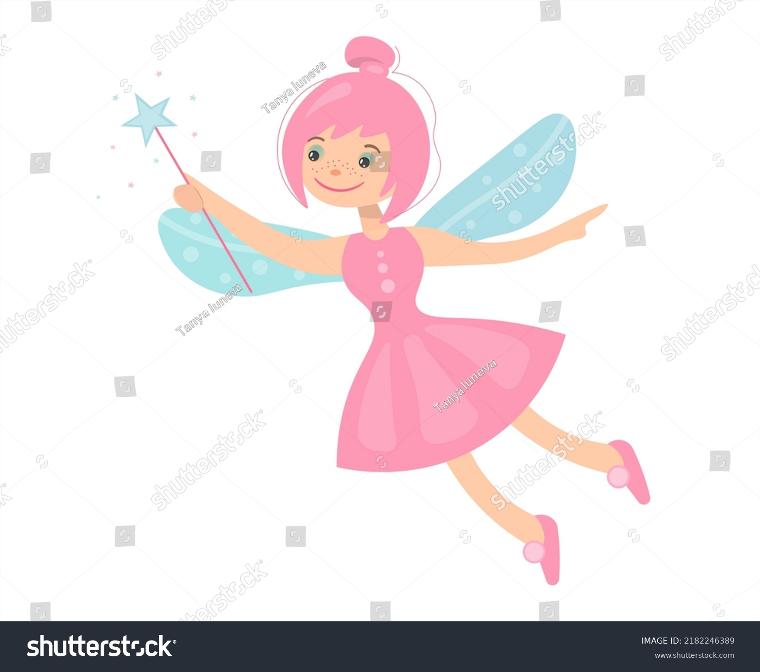 Little Fairy Cute Fantasy Magical Baby Stock Vector (Royalty Free ...