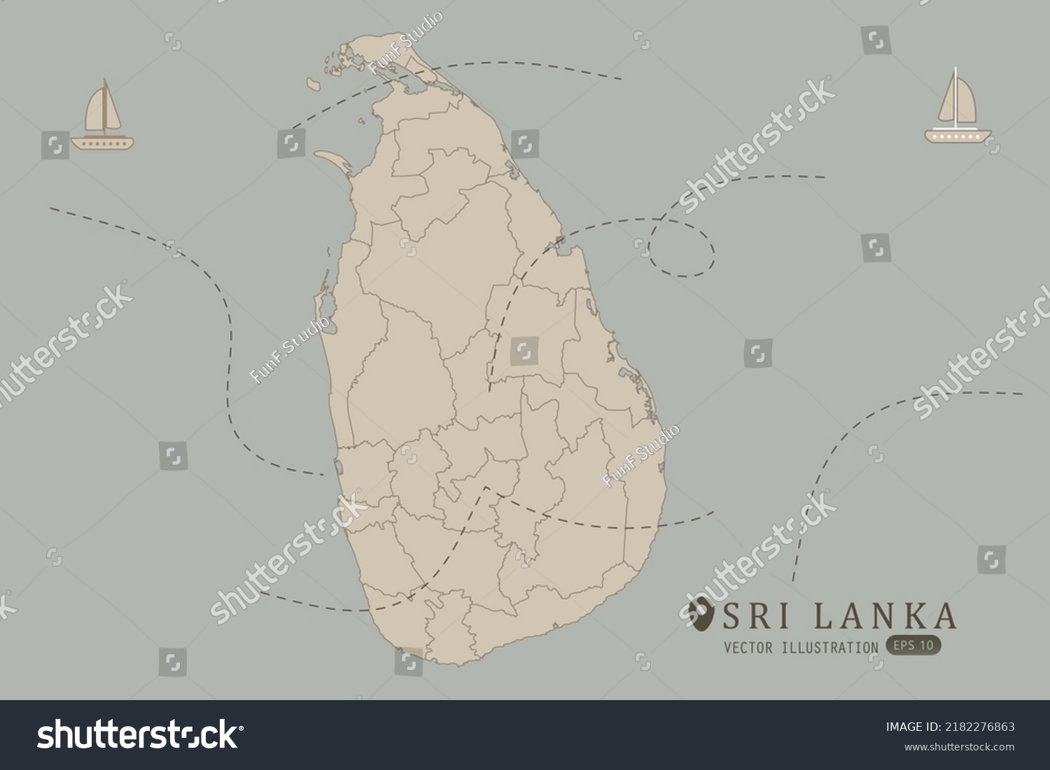 Sri Lanka Map World Map International Stock Vector Royalty Free Stock Vector Sri Lanka Map World Map International Vector Template High Detailed With Brown Color Isolated On 2182276863