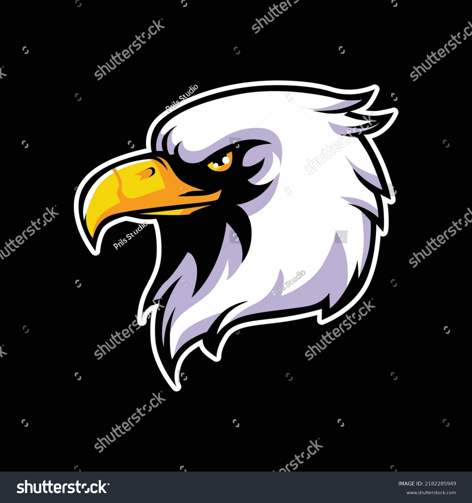 Eagle Head Mascot Cartoon Illustration Stock Vector (Royalty Free ...