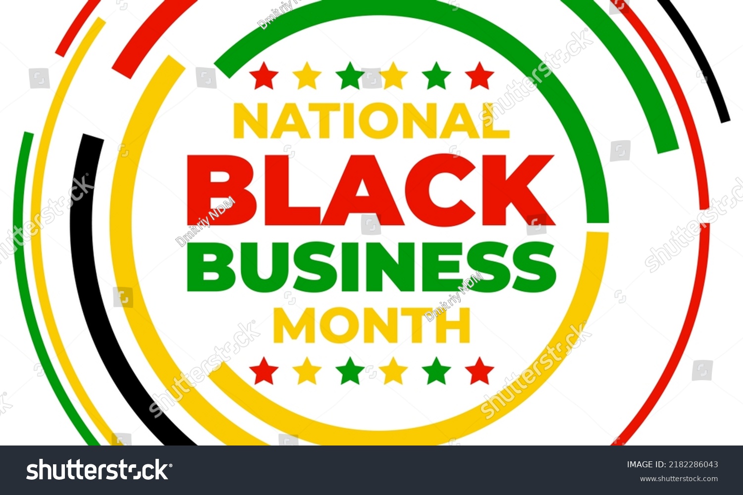 National Black Business Month August Greeting Stock Vector Royalty