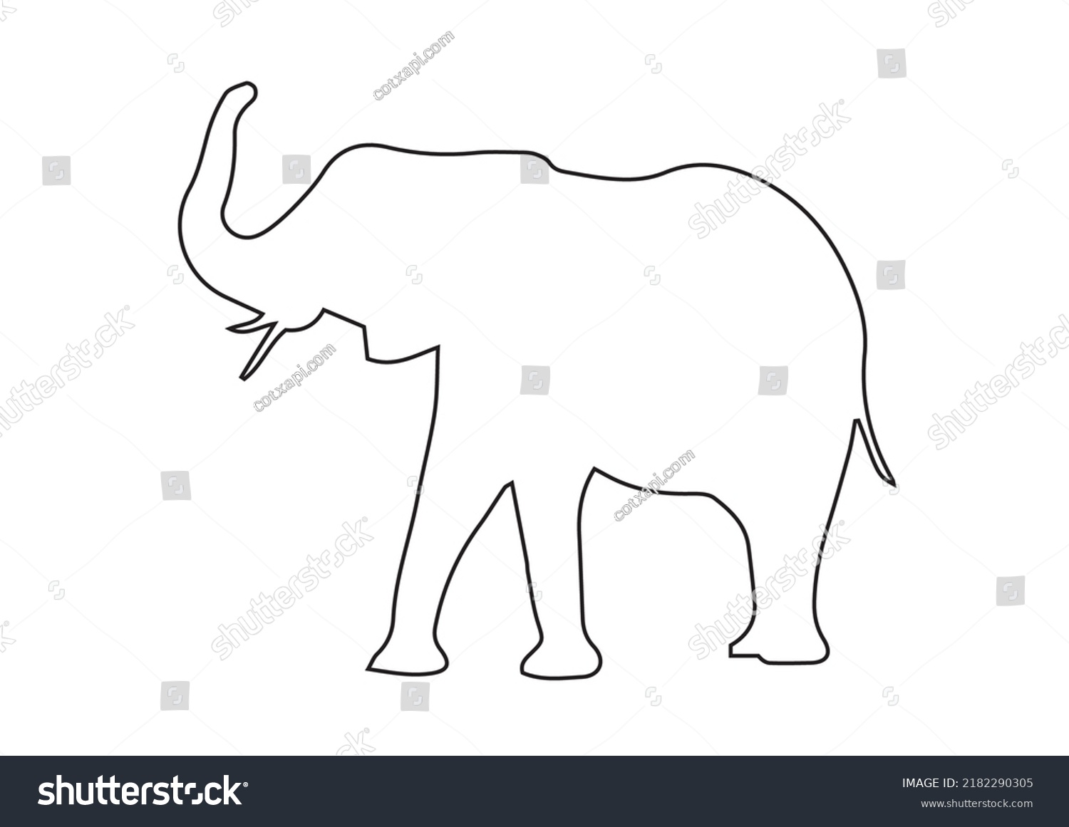 Illustration African Forest Elephant Vector Art Stock Vector (Royalty